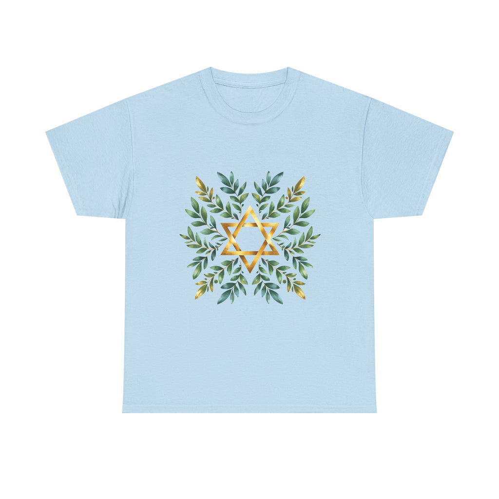 Star of David Wreath Unisex Heavy Cotton Tee - American Zionist