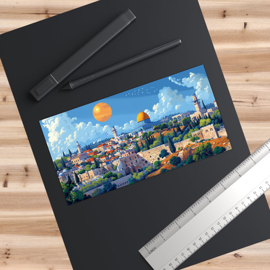 Jerusalem City Skyline Bumper Stickers - American Zionist