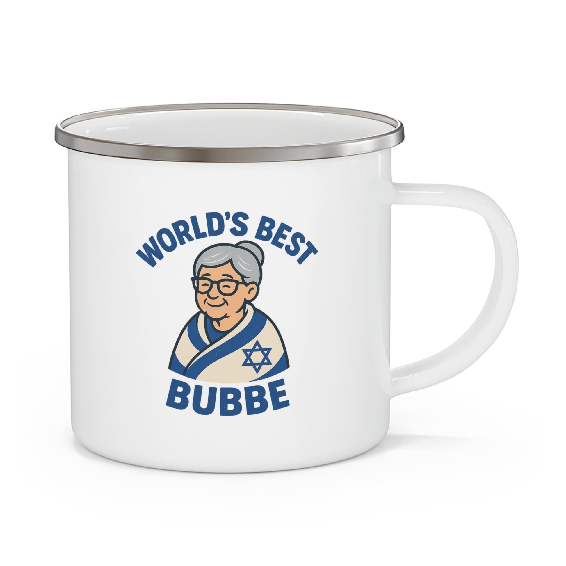 Best Bubbe Enamel Camping Mug - American Zionist