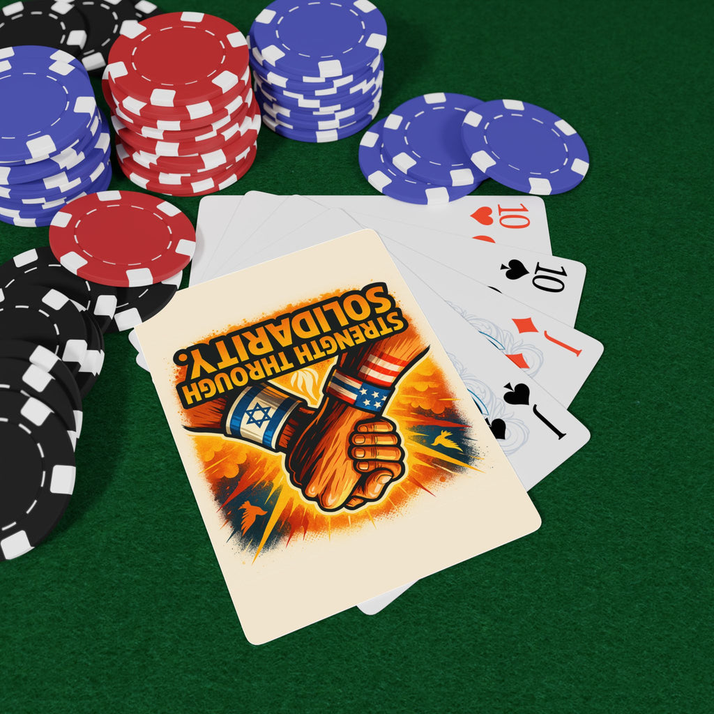 Strength Through Solidarity Poker Playing Cards - American Zionist
