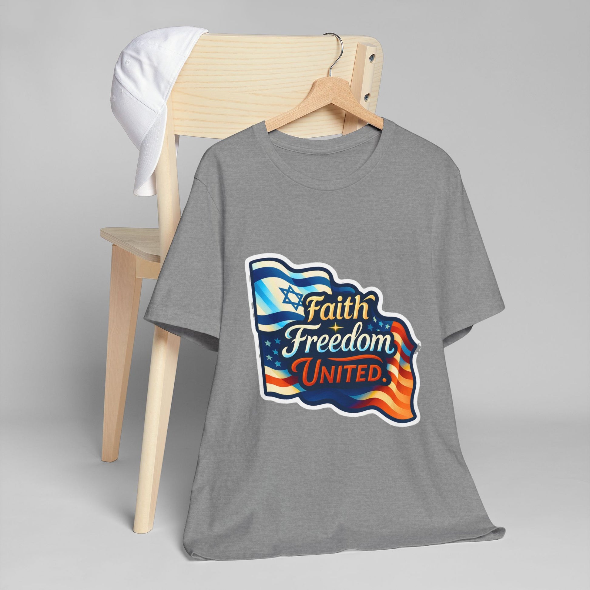 Faith Freedom United Unisex Jersey T-Shirt - American Zionist