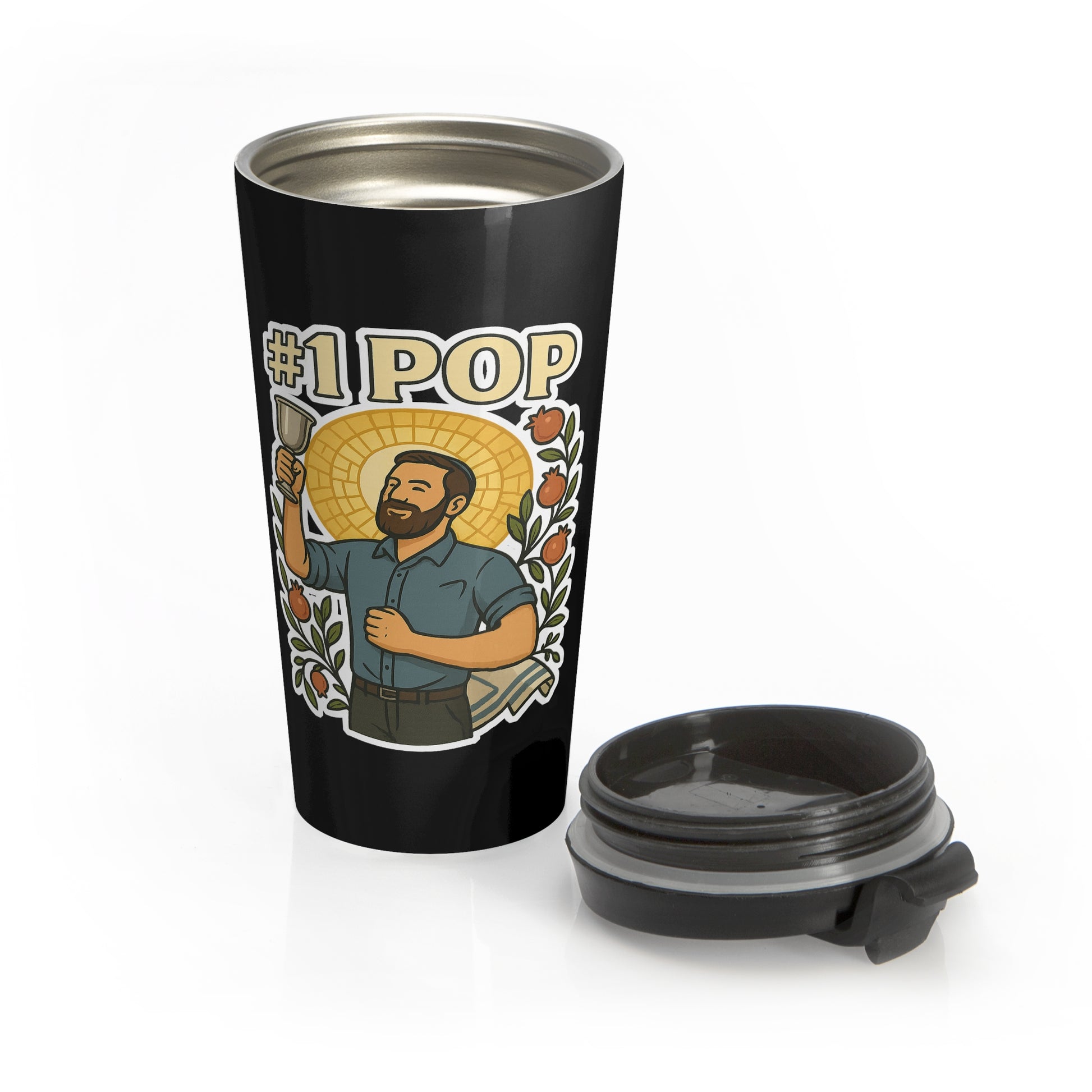 1 Pop Stainless Steel Travel Mug - American Zionist