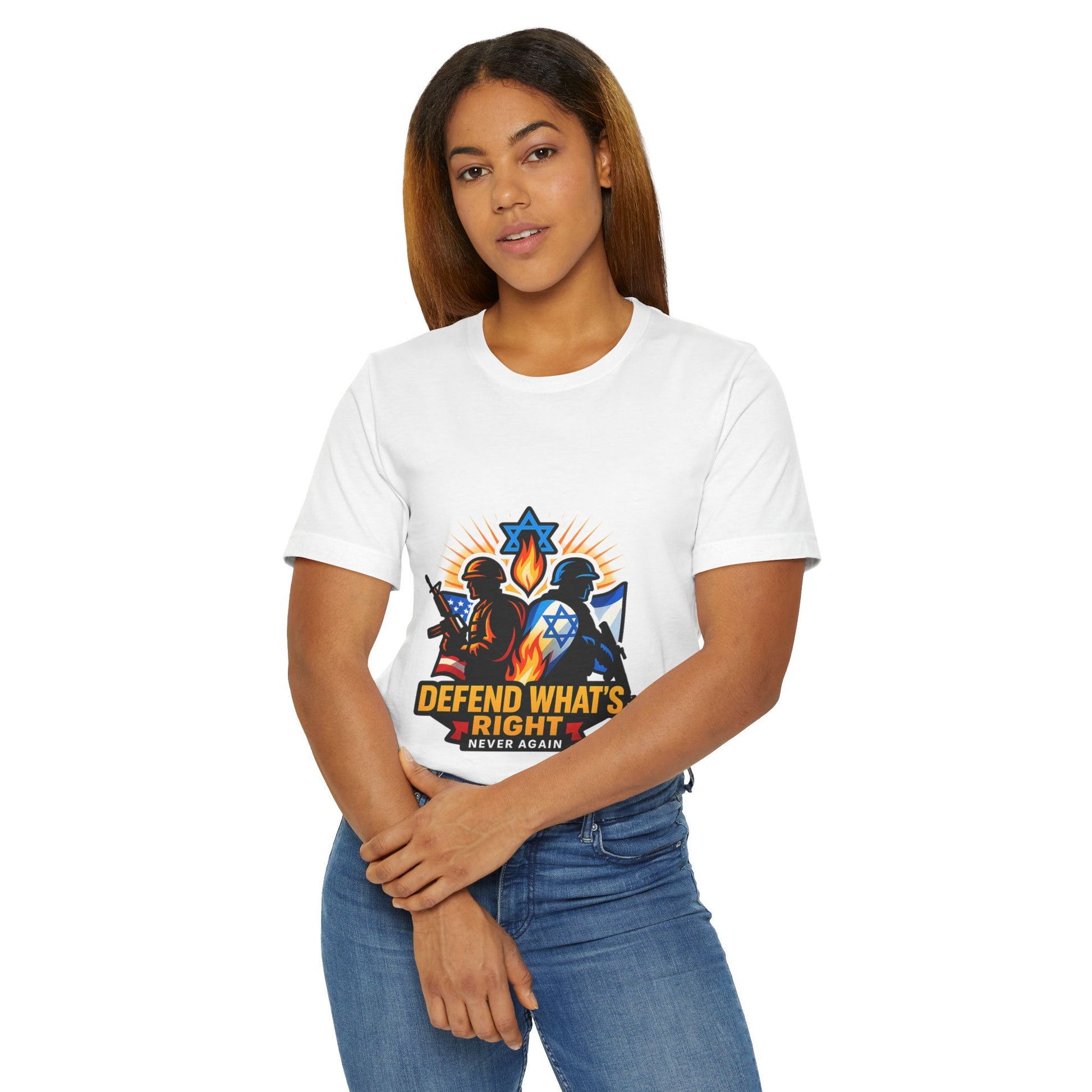 Defend What's Right Unisex Jersey T-Shirt - American Zionist