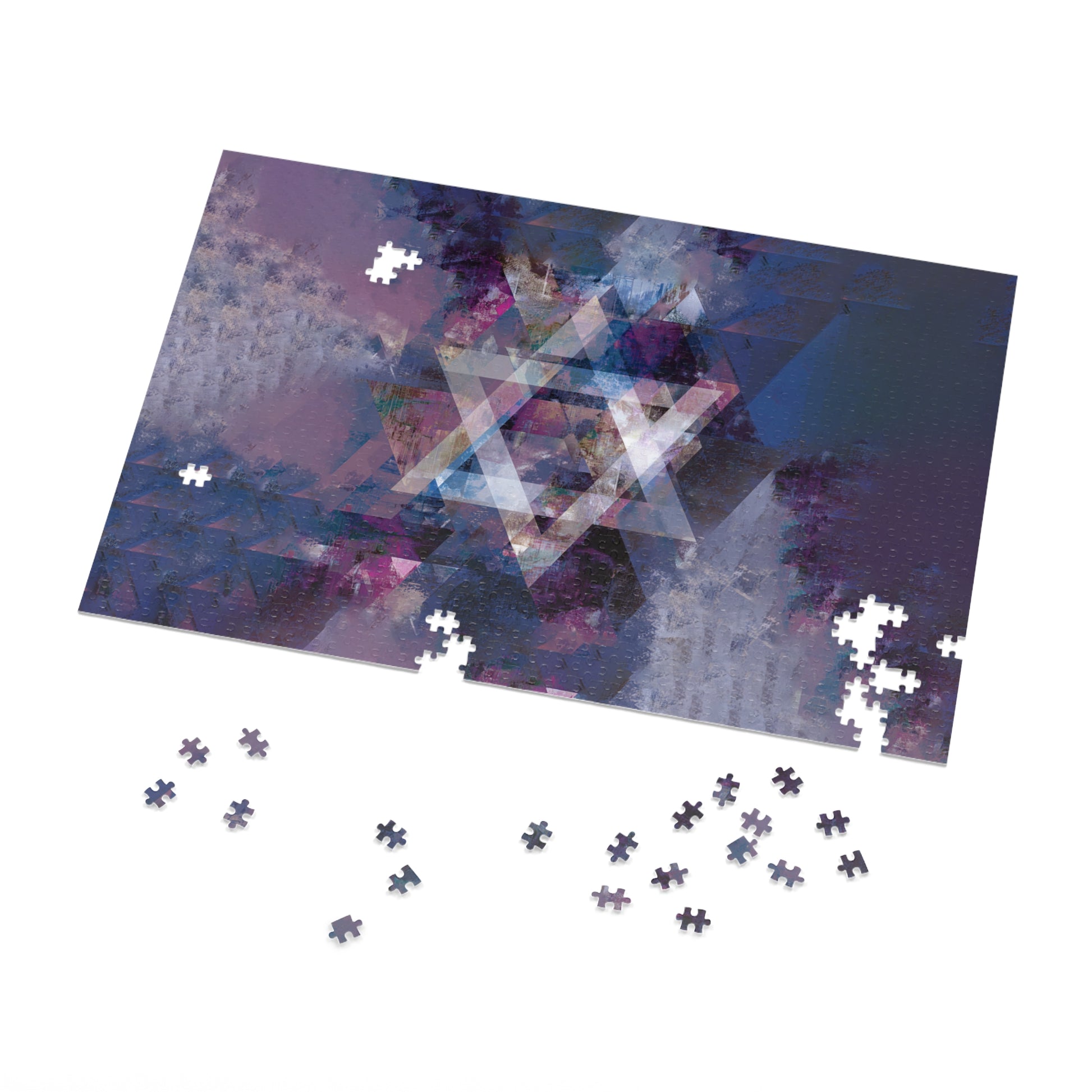 Abstract Star of David Jigsaw Puzzle with Tin - American Zionist