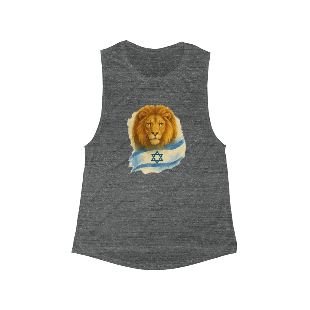 Lion Of Israel Women's Flowy Scoop Muscle Tank - American Zionist