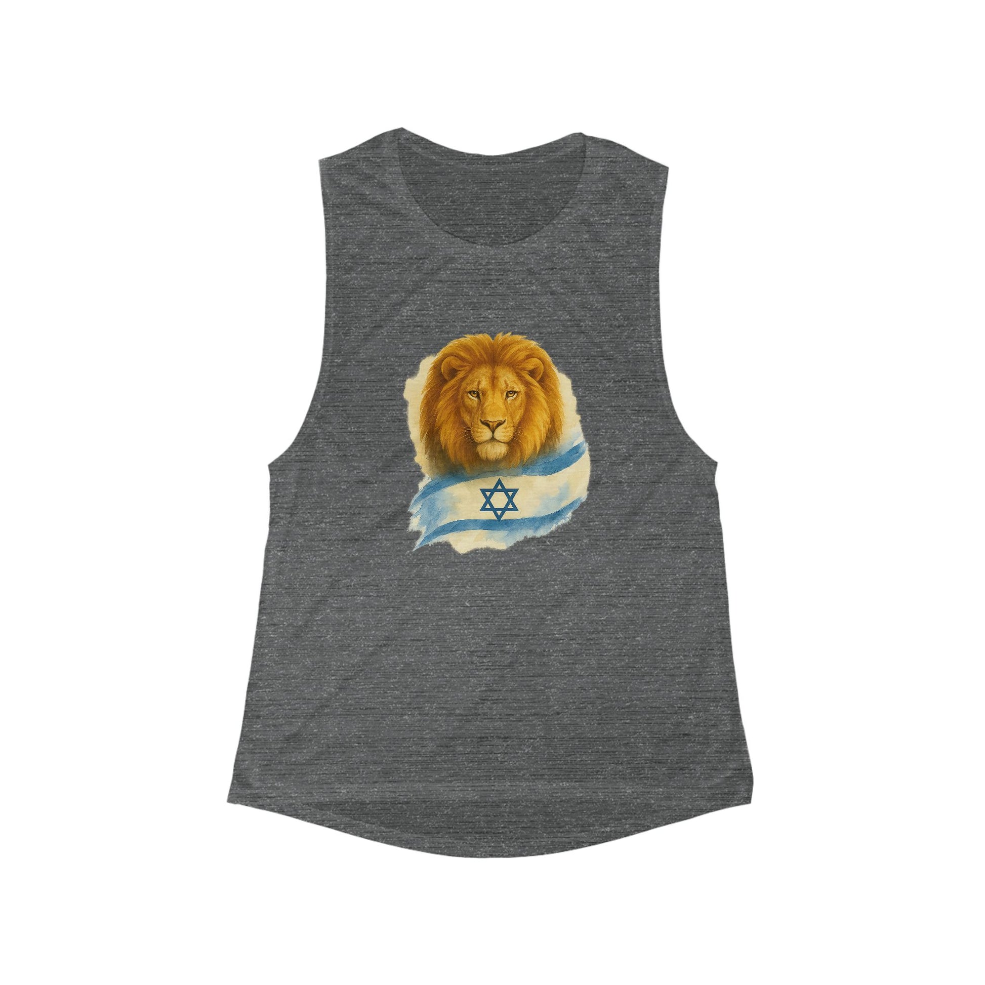Lion Of Israel Women's Flowy Scoop Muscle Tank - American Zionist