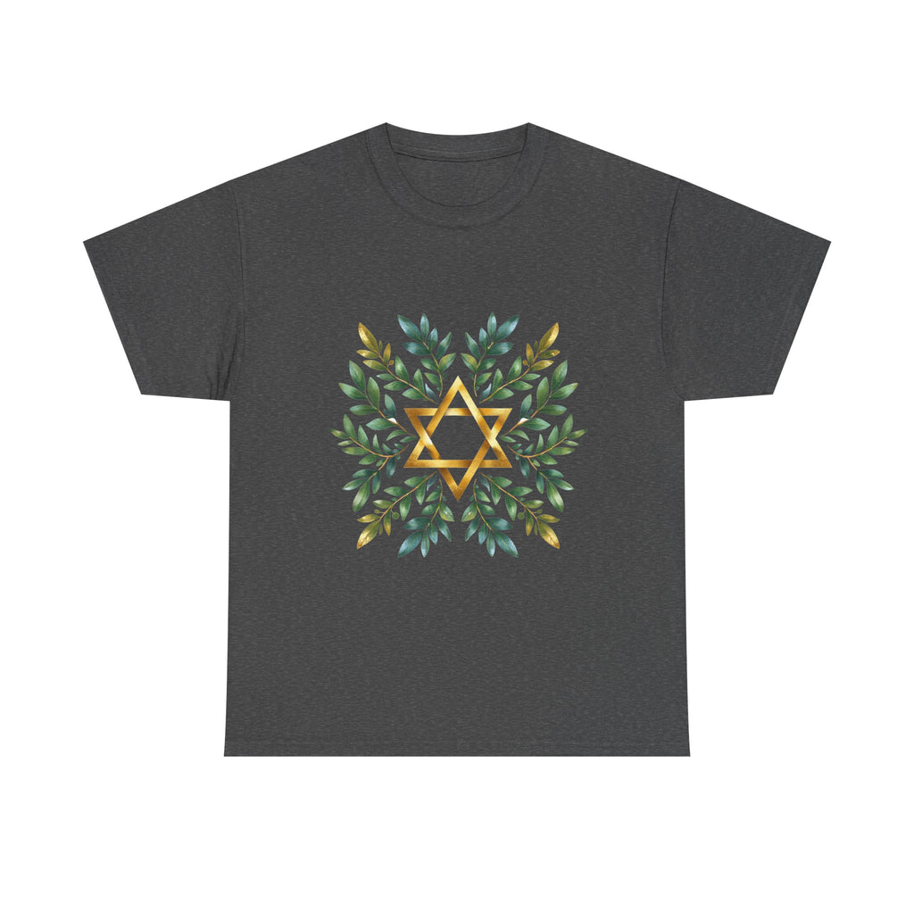 Star of David Wreath Unisex Heavy Cotton Tee - American Zionist