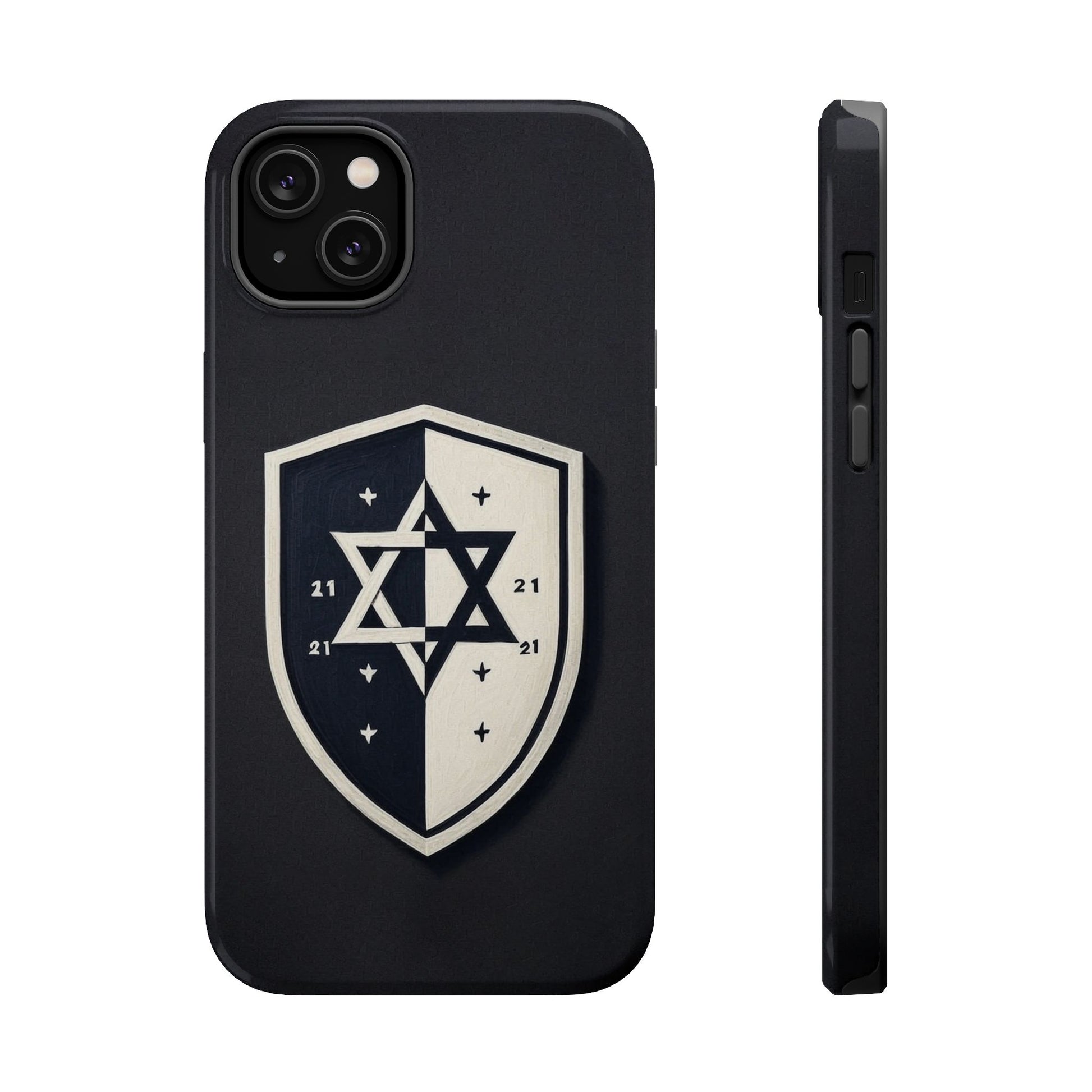 Black and White Shield Magnetic Tough Cases - American Zionist