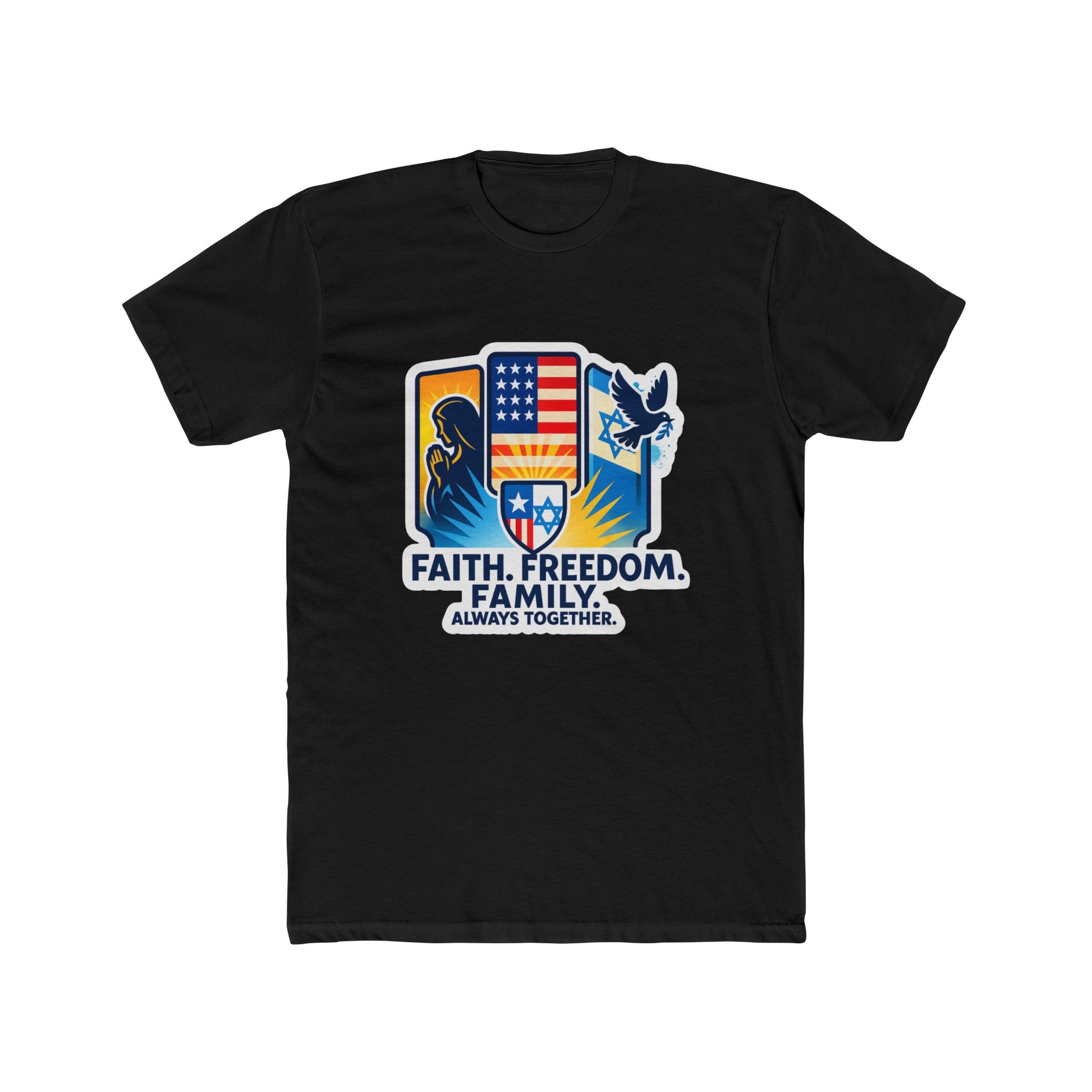 Faith Freedom Family Unisex Cotton Crew Tee - American Zionist