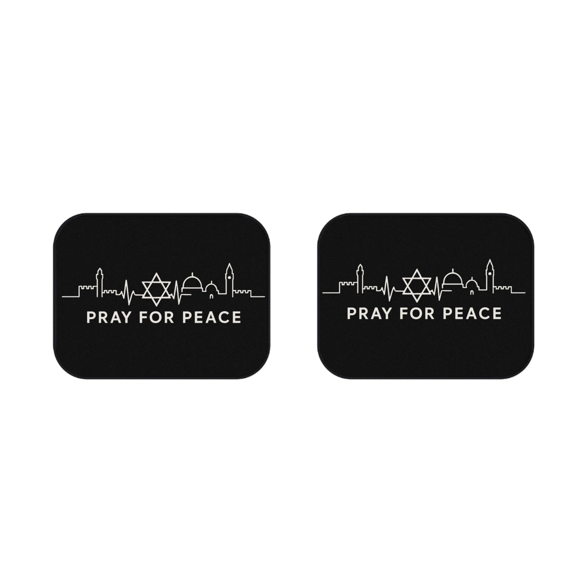 Pray For Peace Car Mats (2x Rear) - American Zionist