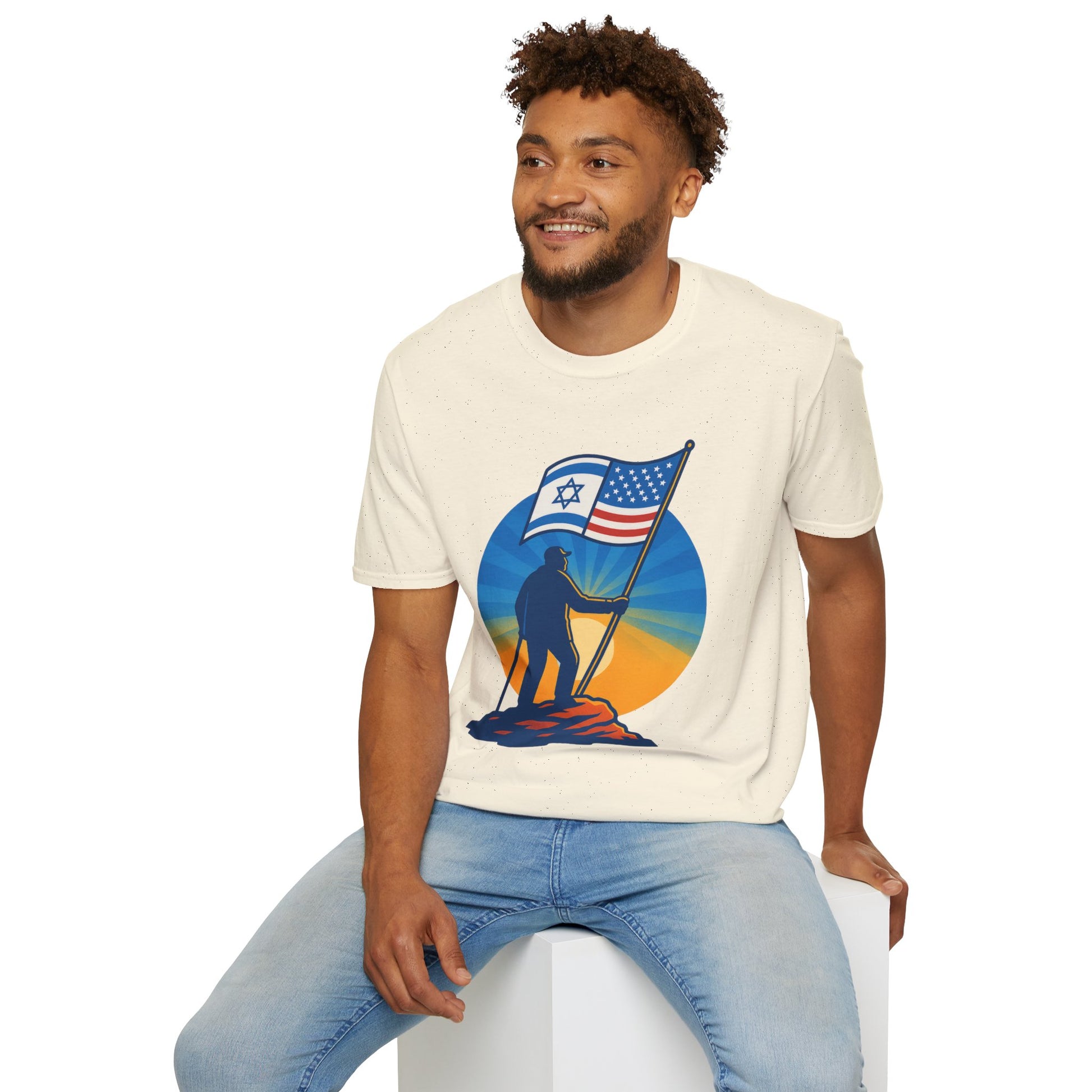 Grandpa Stands Tall Softstyle T-Shirt - American Zionist