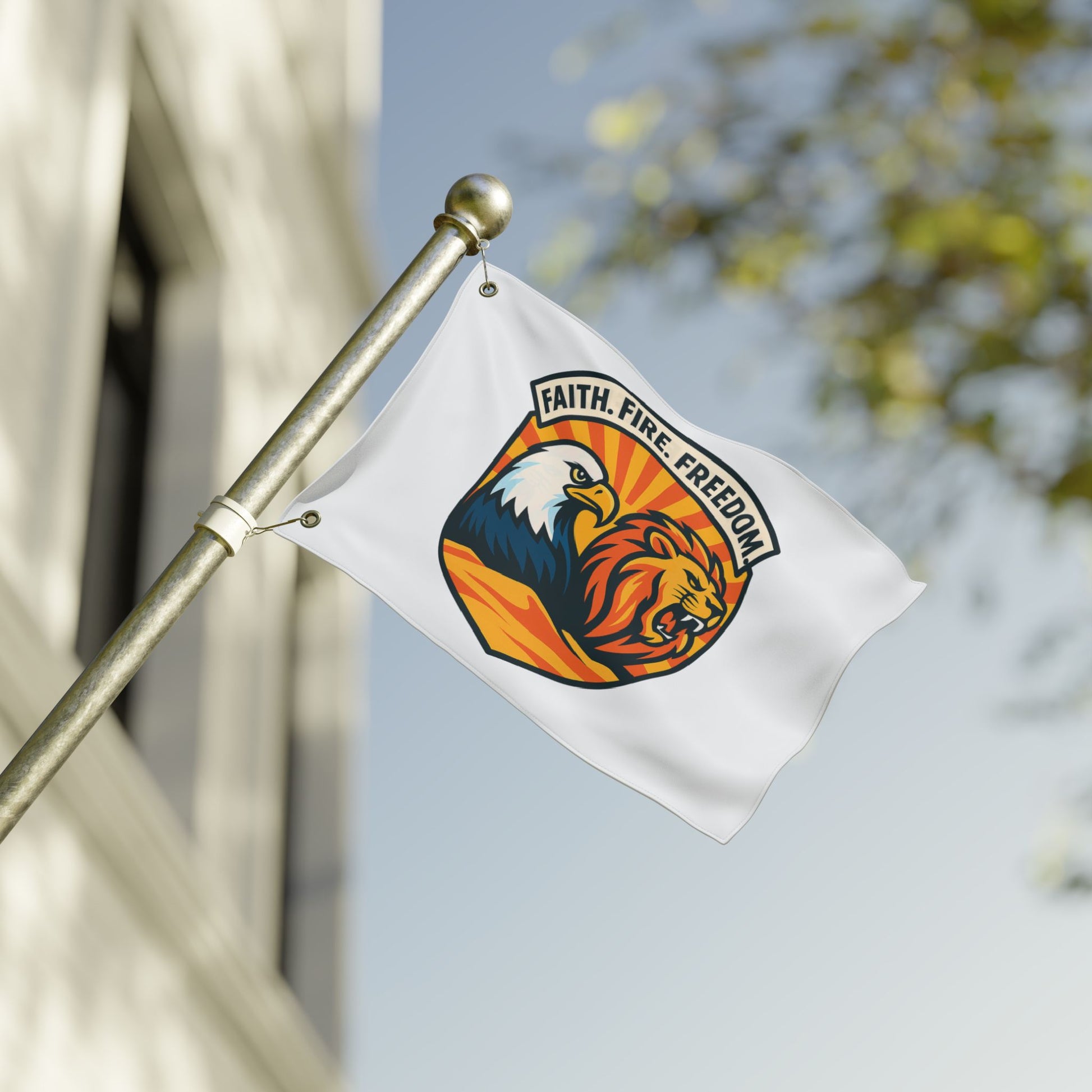 Lions Eagles Rise Double Sided Flag - American Zionist