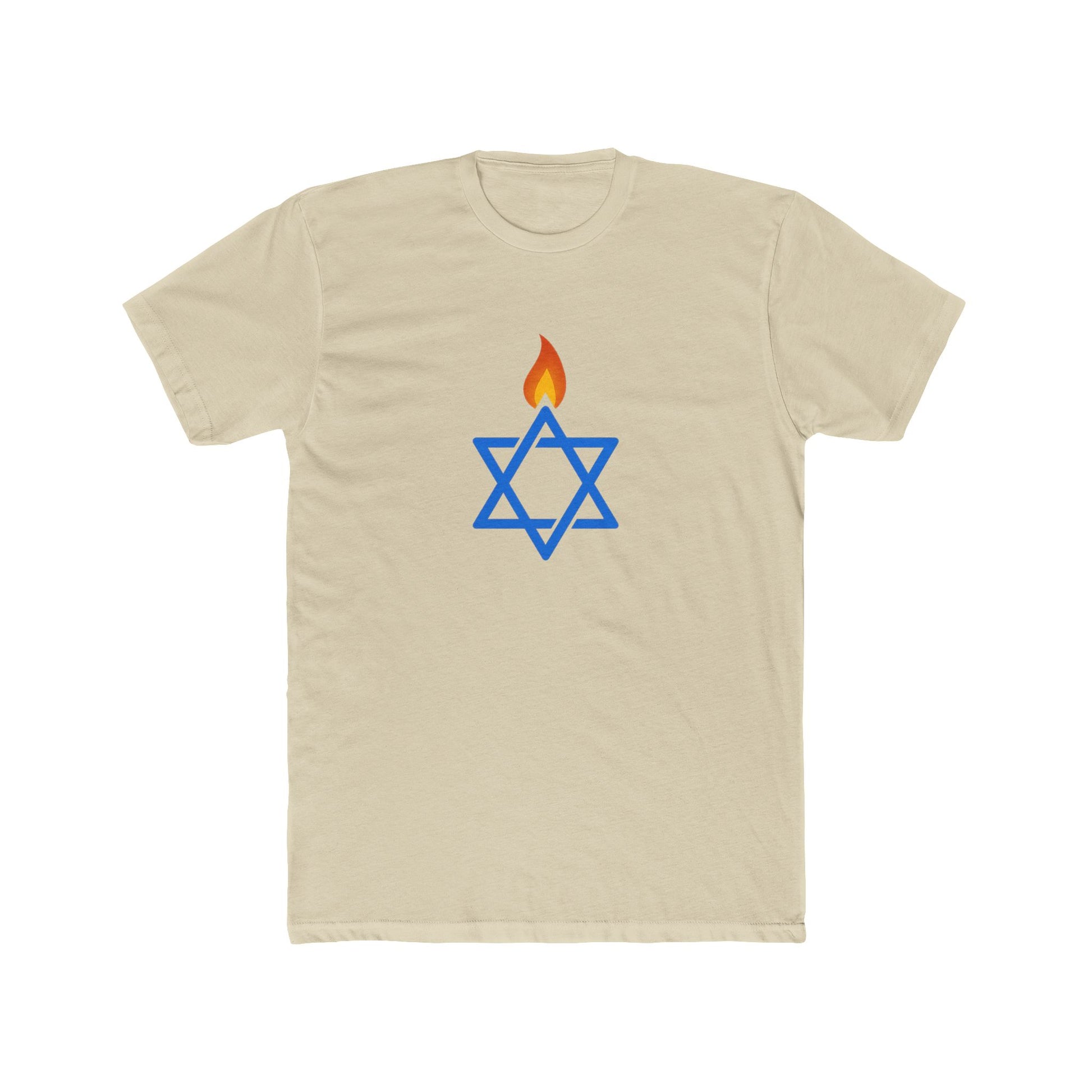 Fire Stars Of David Unisex Cotton Crew Tee - American Zionist