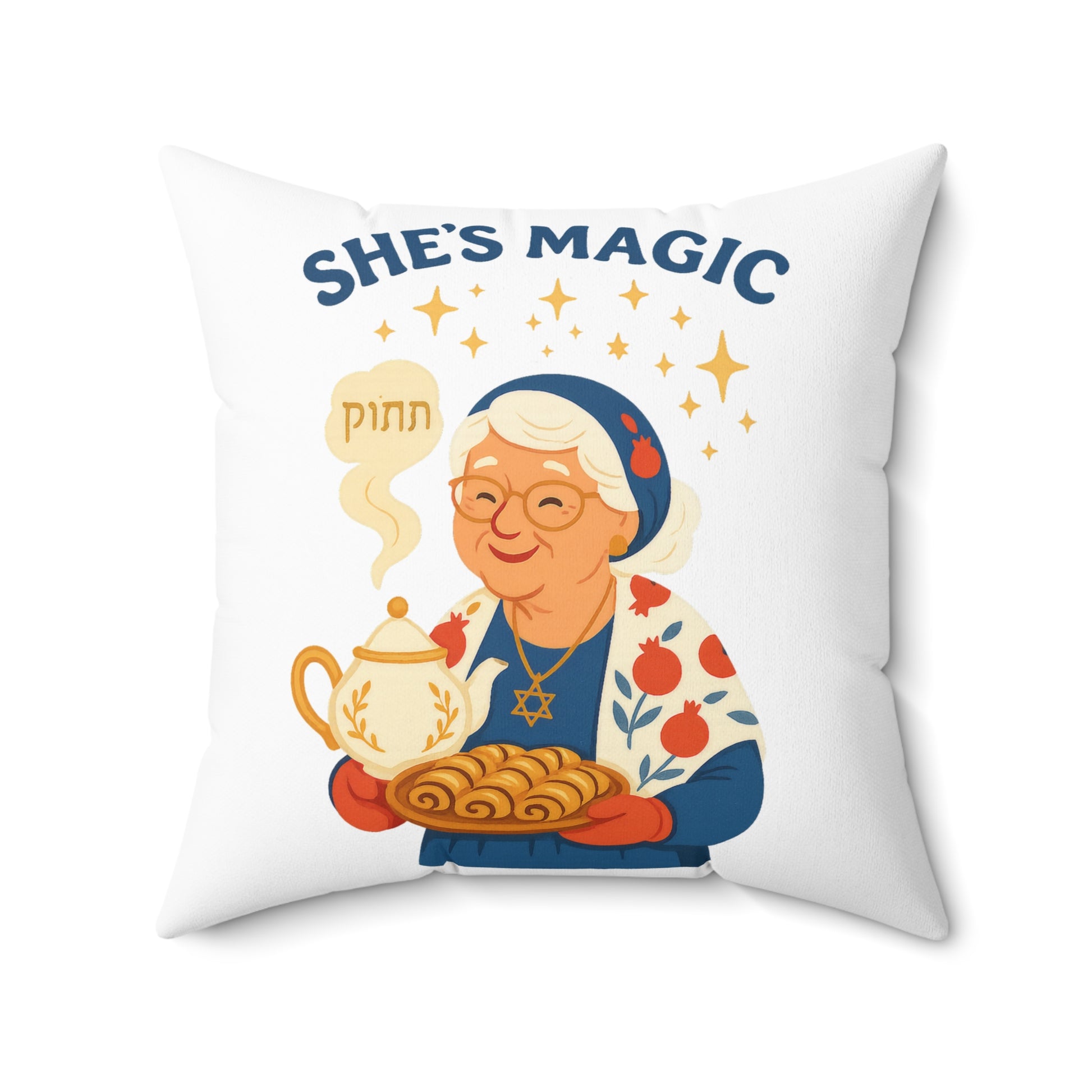 Grandma Magic Spun Polyester Square Pillow - American Zionist