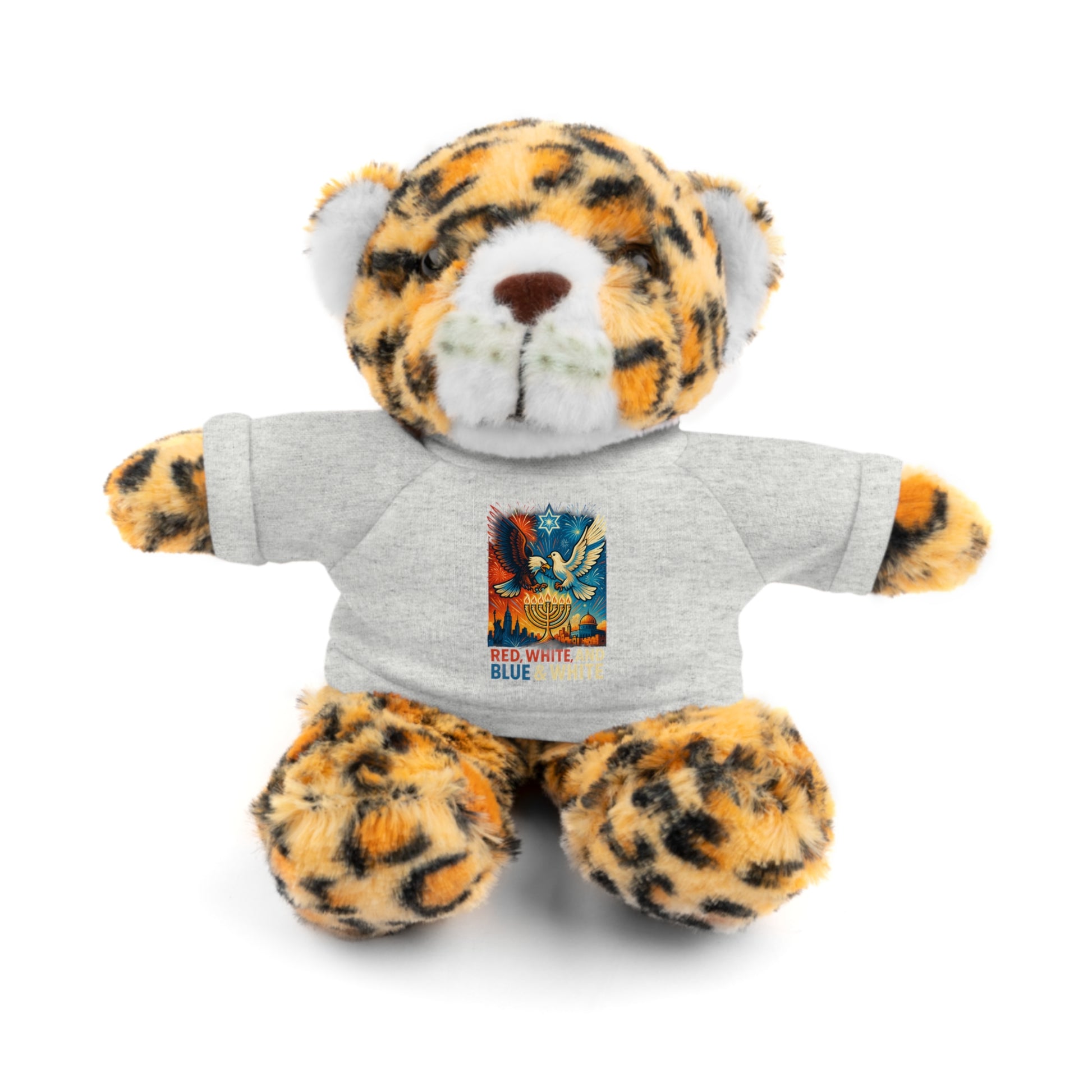 Red White and Blue Stuffed Animals with Tee - American Zionist