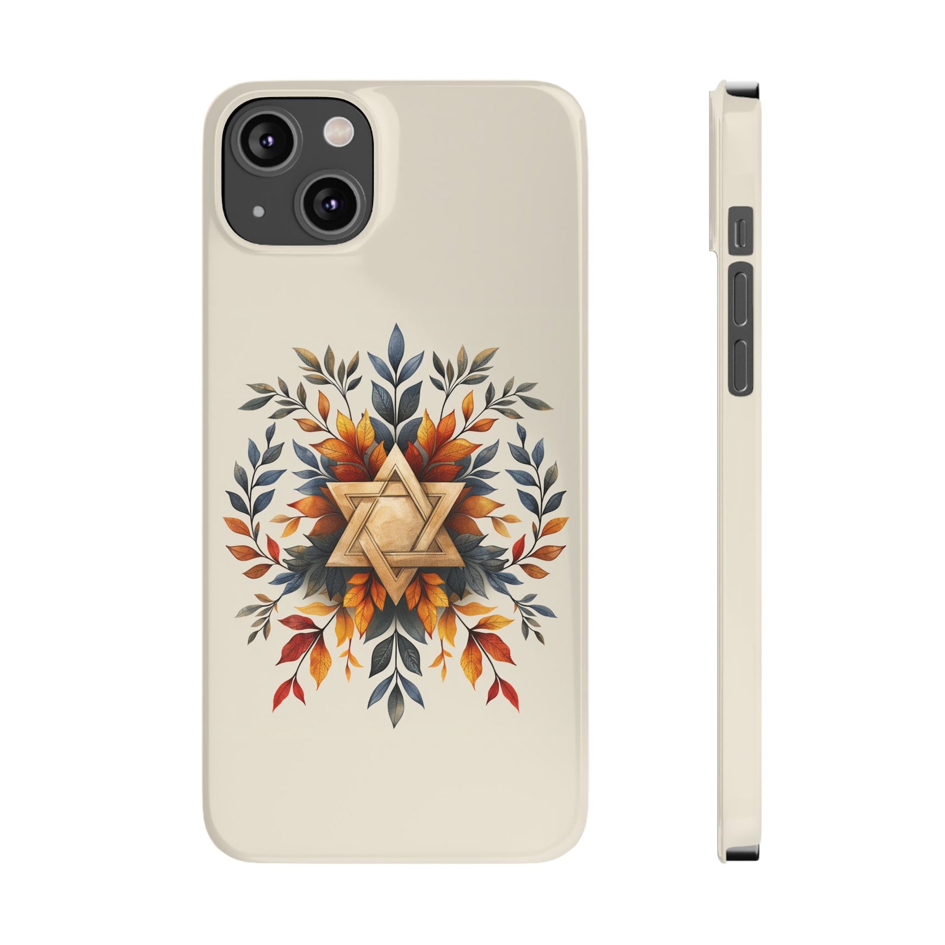 Star of David Wreath Slim Phone Cases - American Zionist