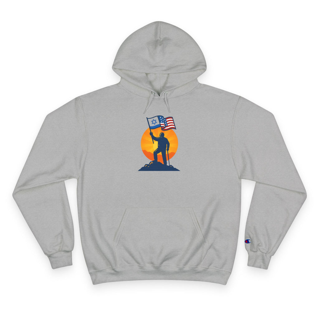 Grandpa Stands for Freedom Champion Hoodie - American Zionist