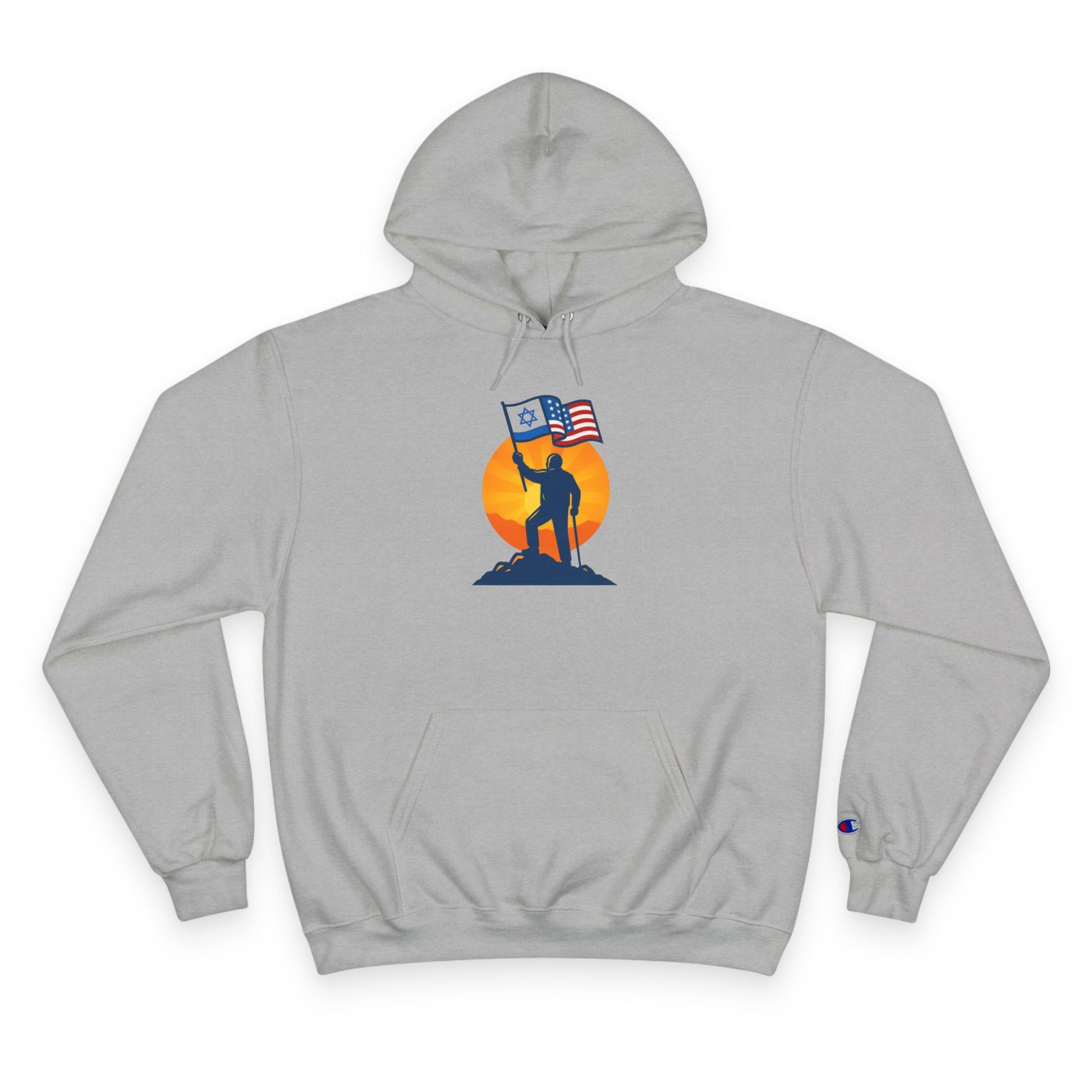 Grandpa Stands for Freedom Champion Hoodie - American Zionist
