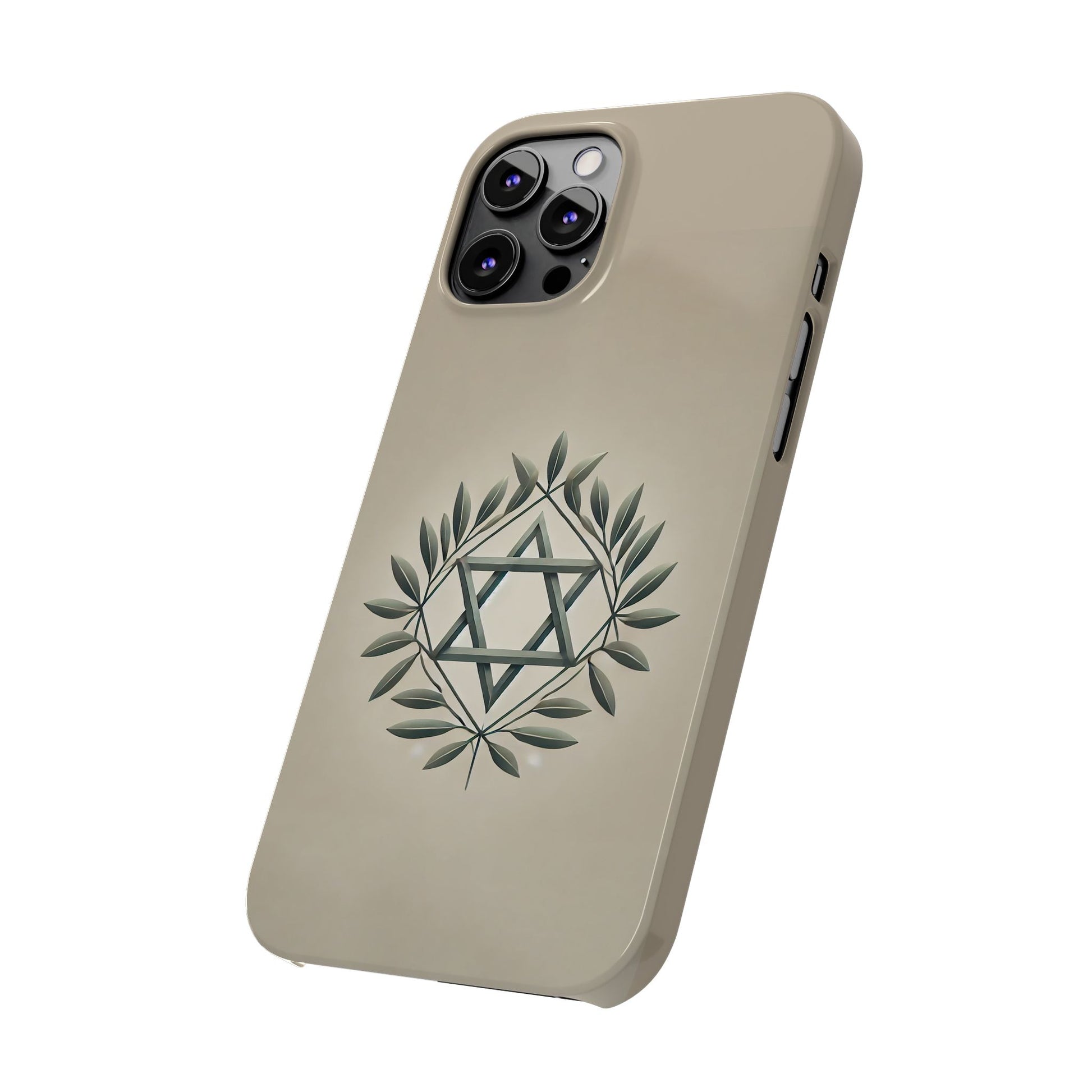 Olive and Star of David Slim Phone Cases - American Zionist