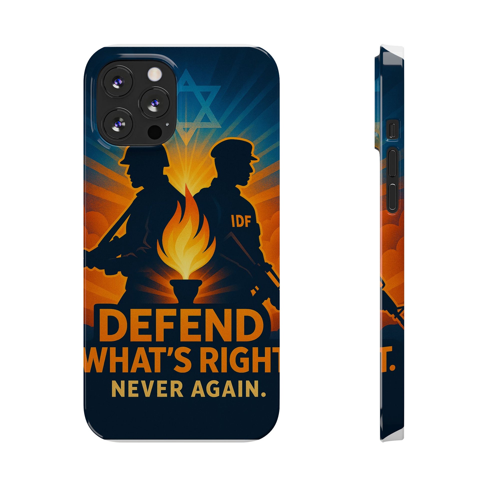 Defend What's Right Slim Phone Cases - American Zionist