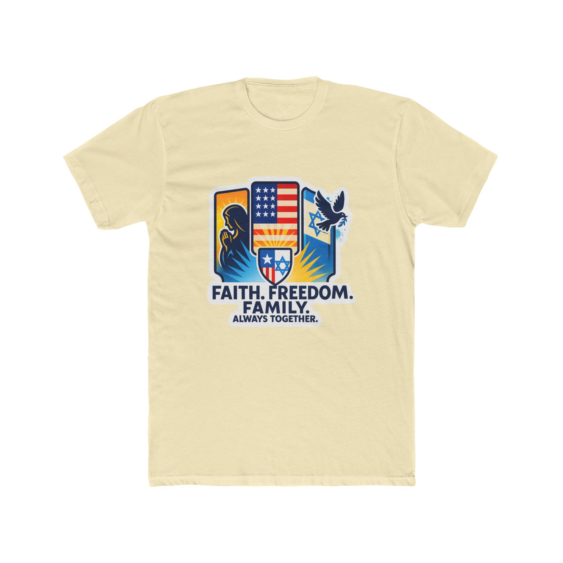 Faith Freedom Family Unisex Cotton Crew Tee - American Zionist