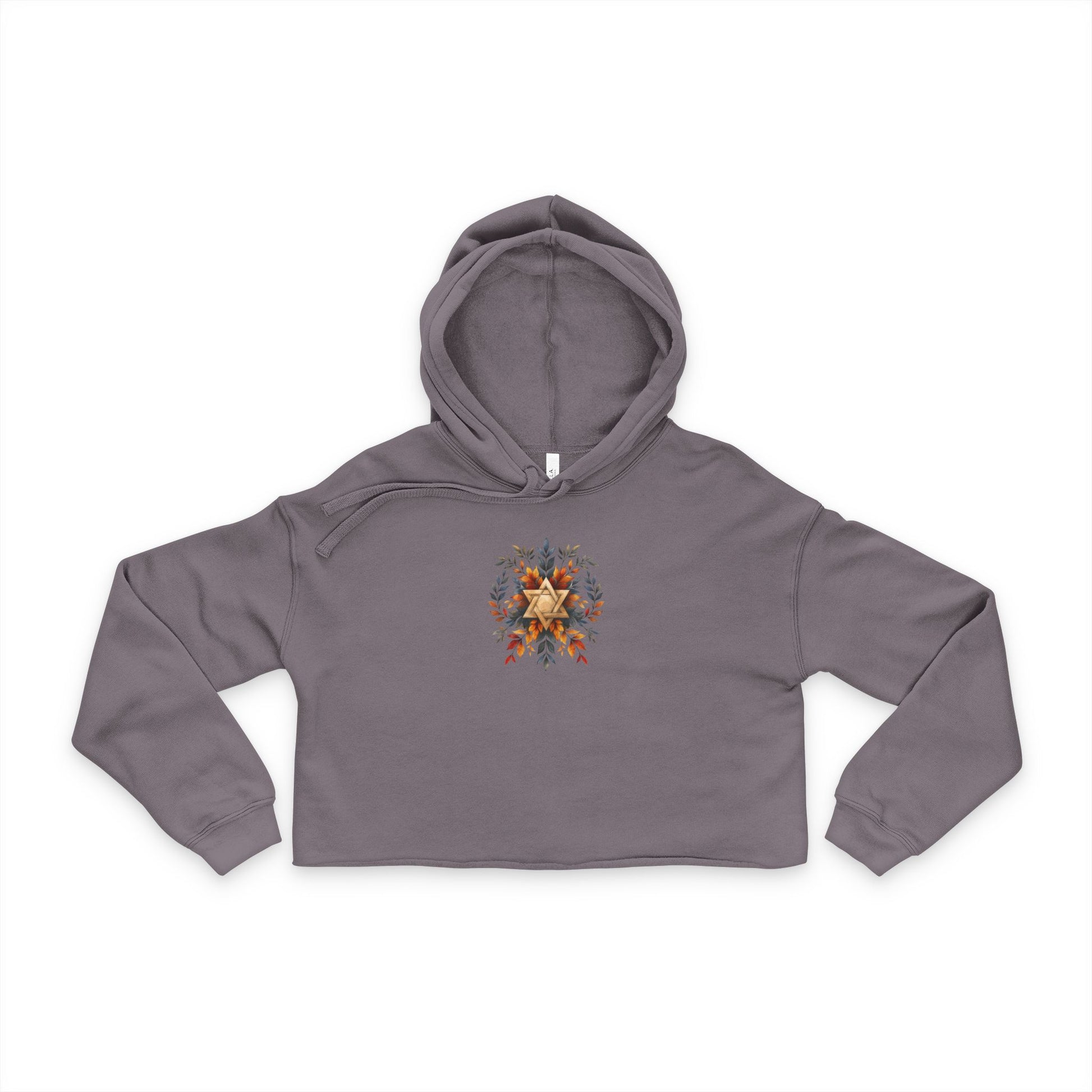 Star of David Wreath Women's Cropped Hoodie - American Zionist