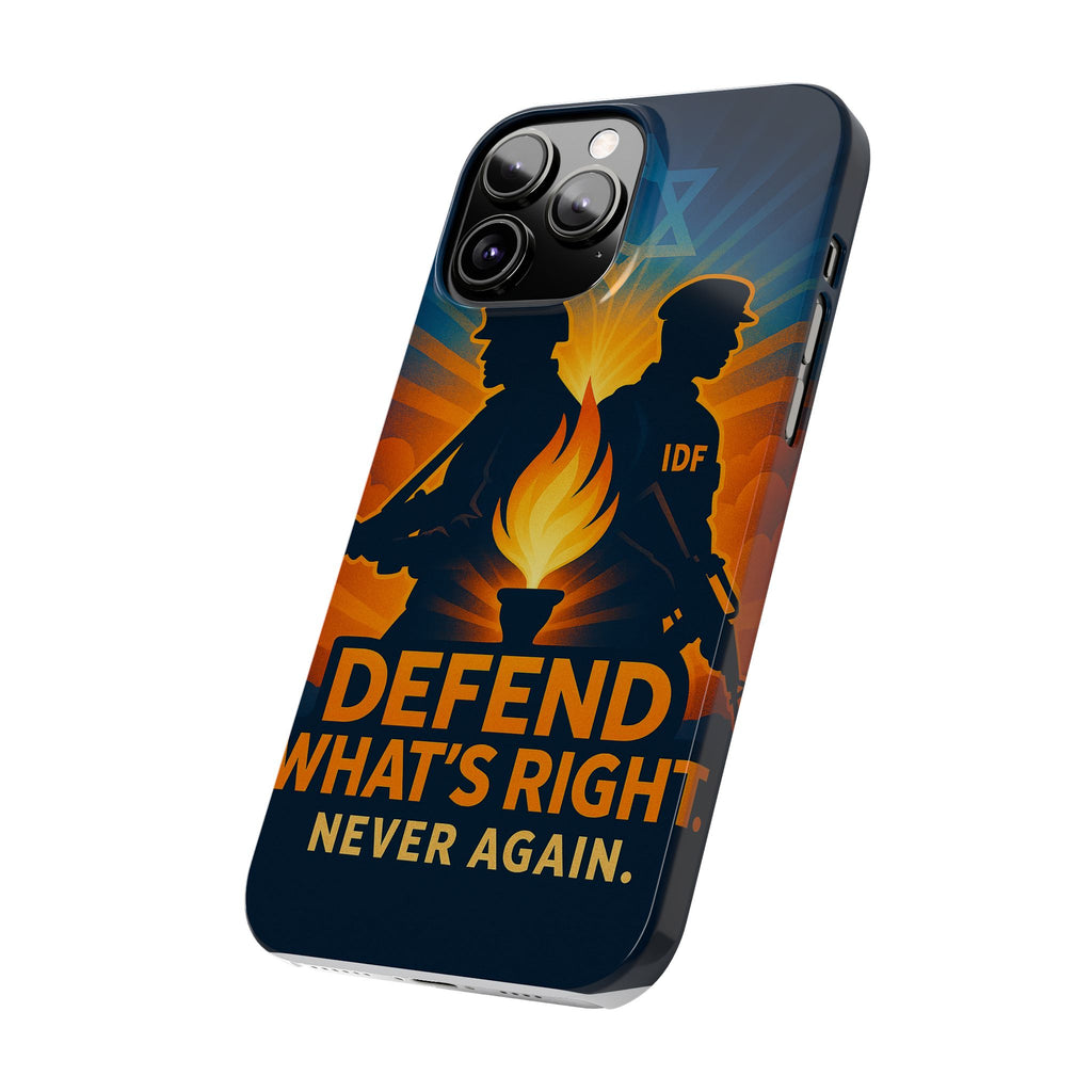 Defend What's Right Slim Phone Cases - American Zionist