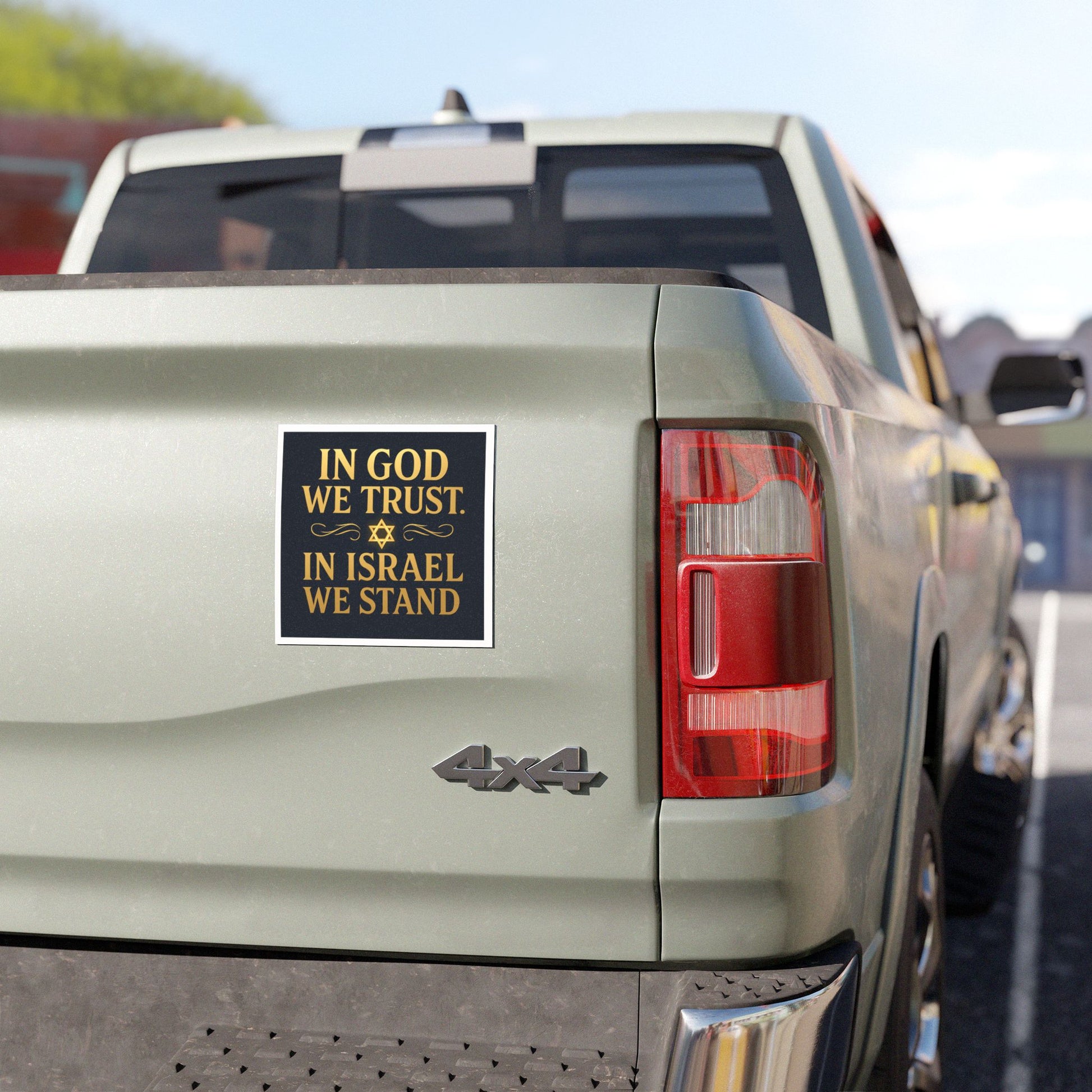 In God We Trust, With Israel We Stand Car Magnets - American Zionist