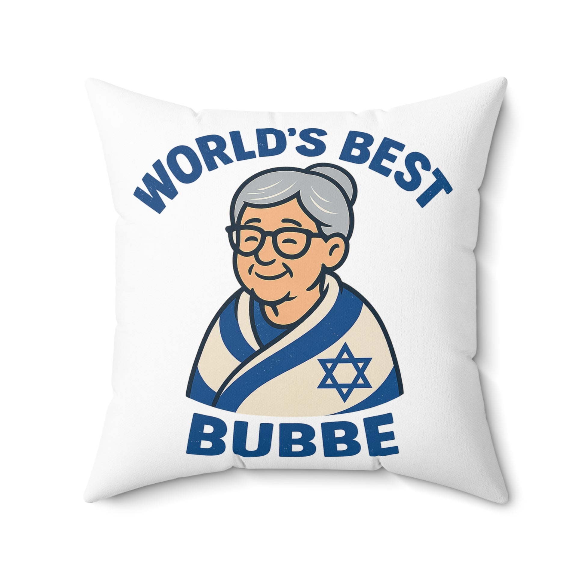 Best Bubbe Spun Polyester Square Pillow - American Zionist