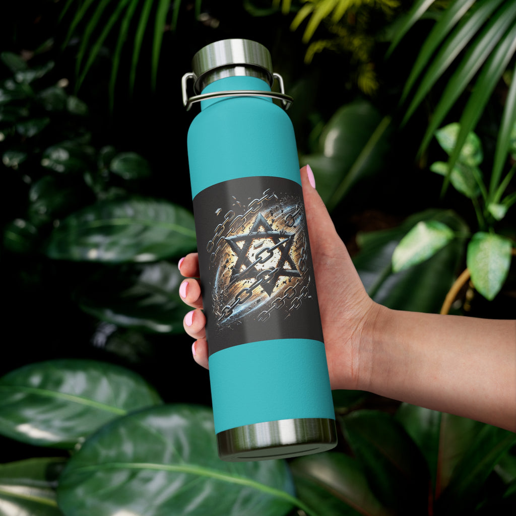 Galaxy Star of David Copper Vacuum Insulated Bottle, 22oz - American Zionist
