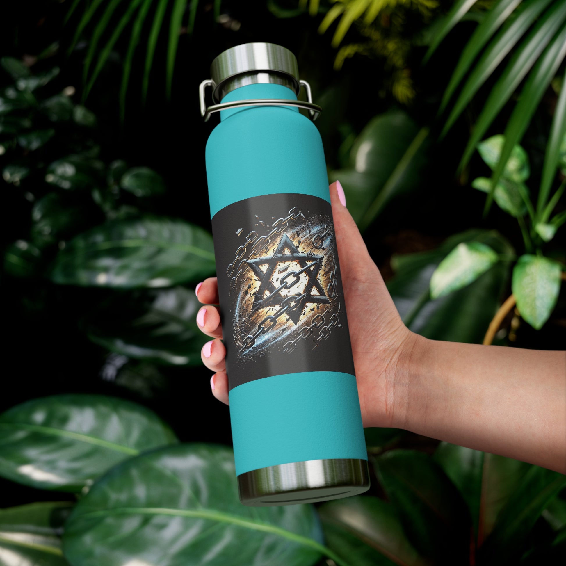 Galaxy Star of David Copper Vacuum Insulated Bottle, 22oz - American Zionist
