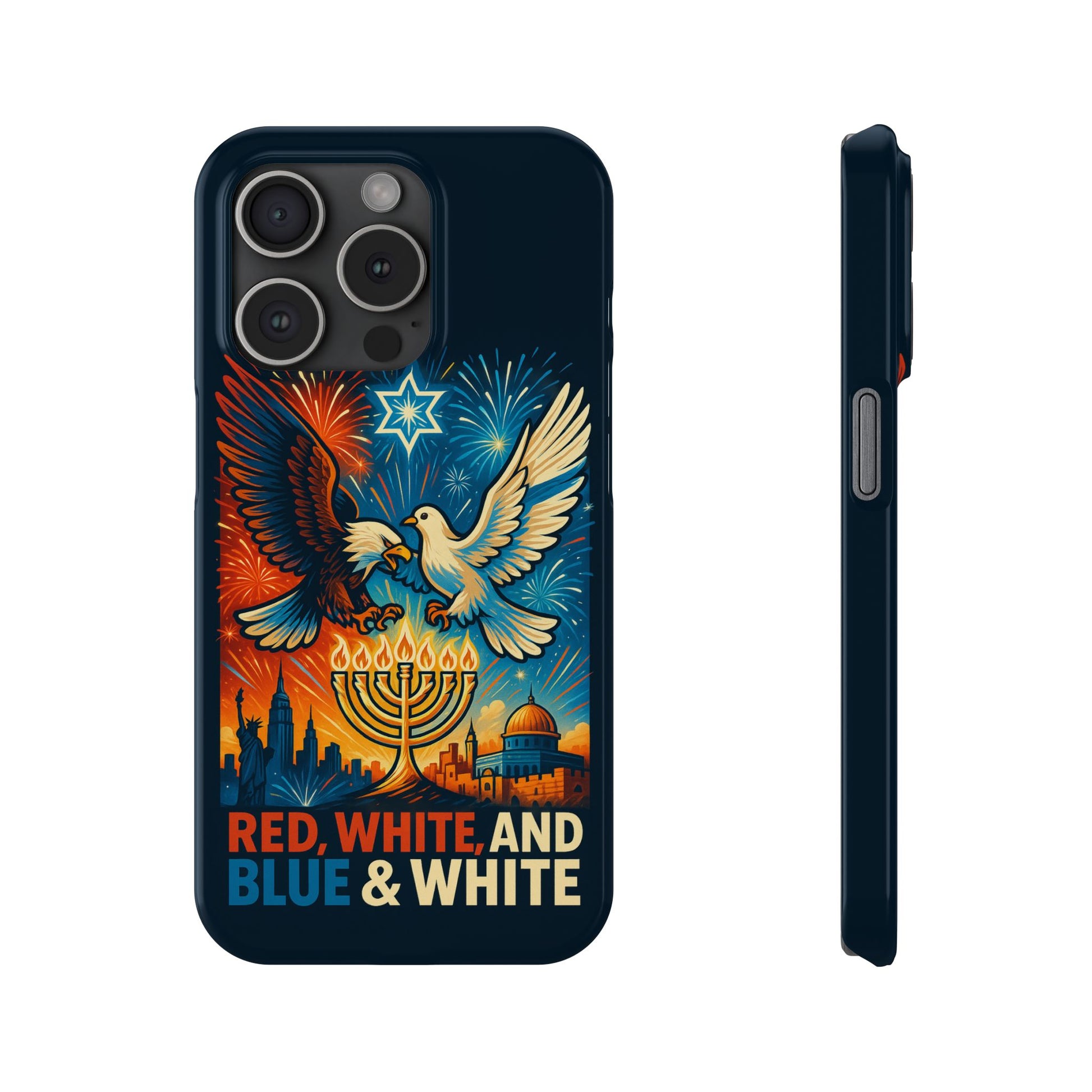 Red White and Blue Slim Phone Cases - American Zionist