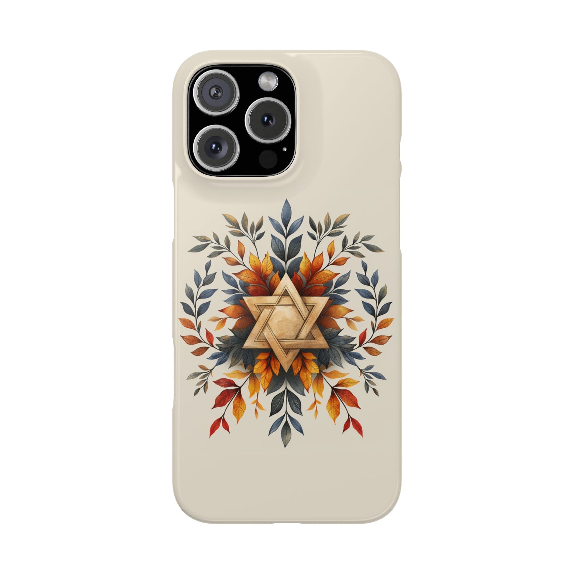 Star of David Wreath Slim Phone Cases - American Zionist