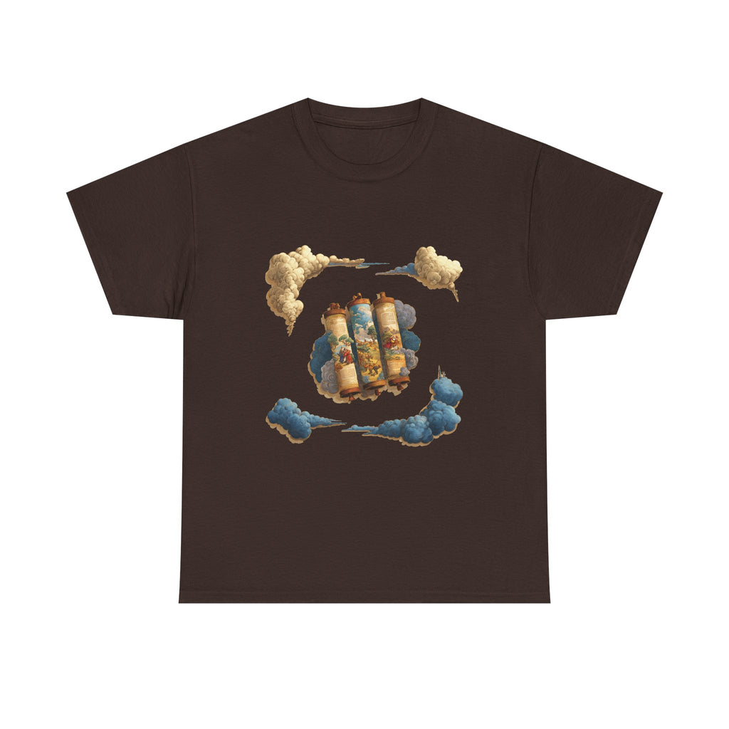 Cloudy Scroll of Moses Unisex Heavy Cotton Tee - American Zionist