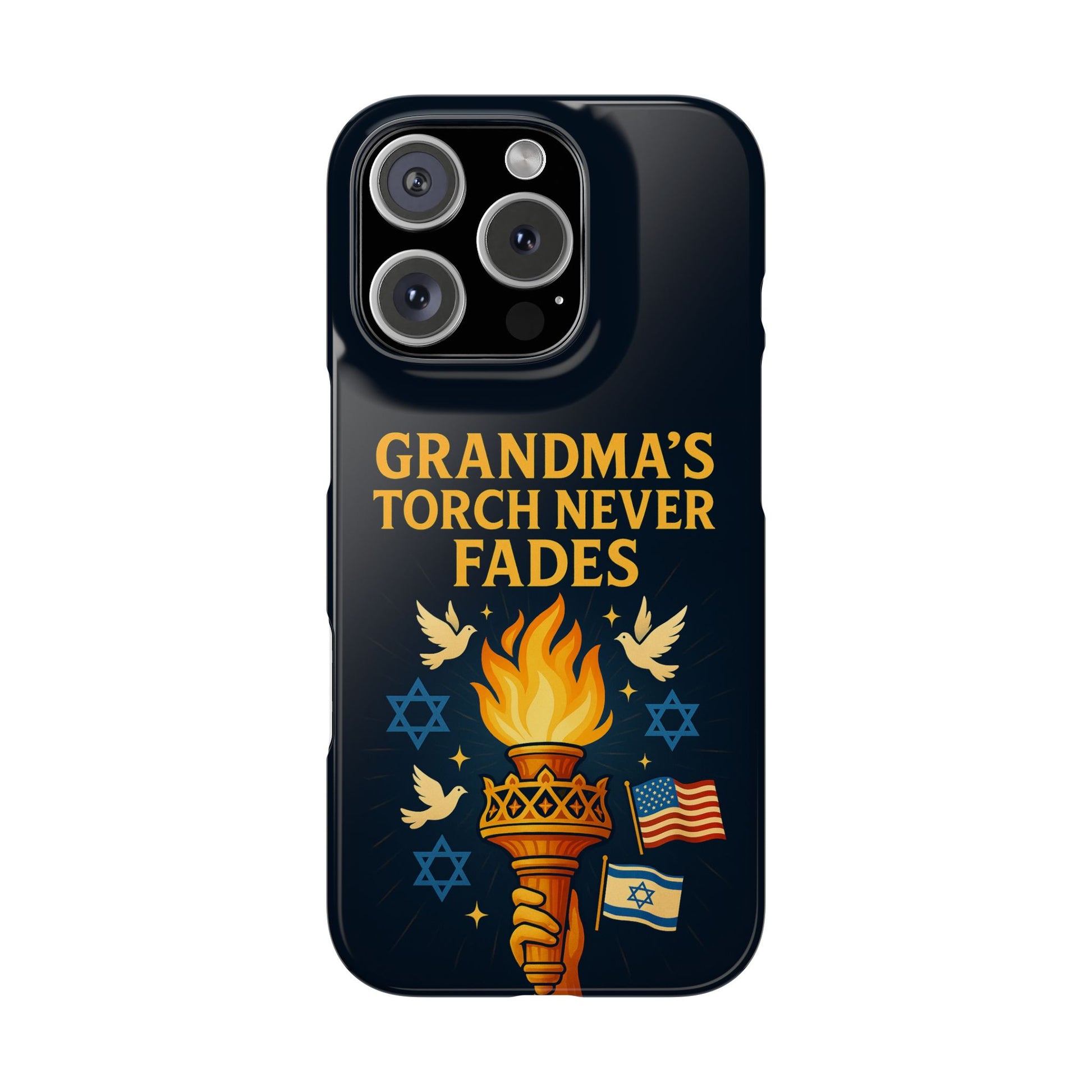 Grandma Torch Never Fade Slim Phone Cases - American Zionist