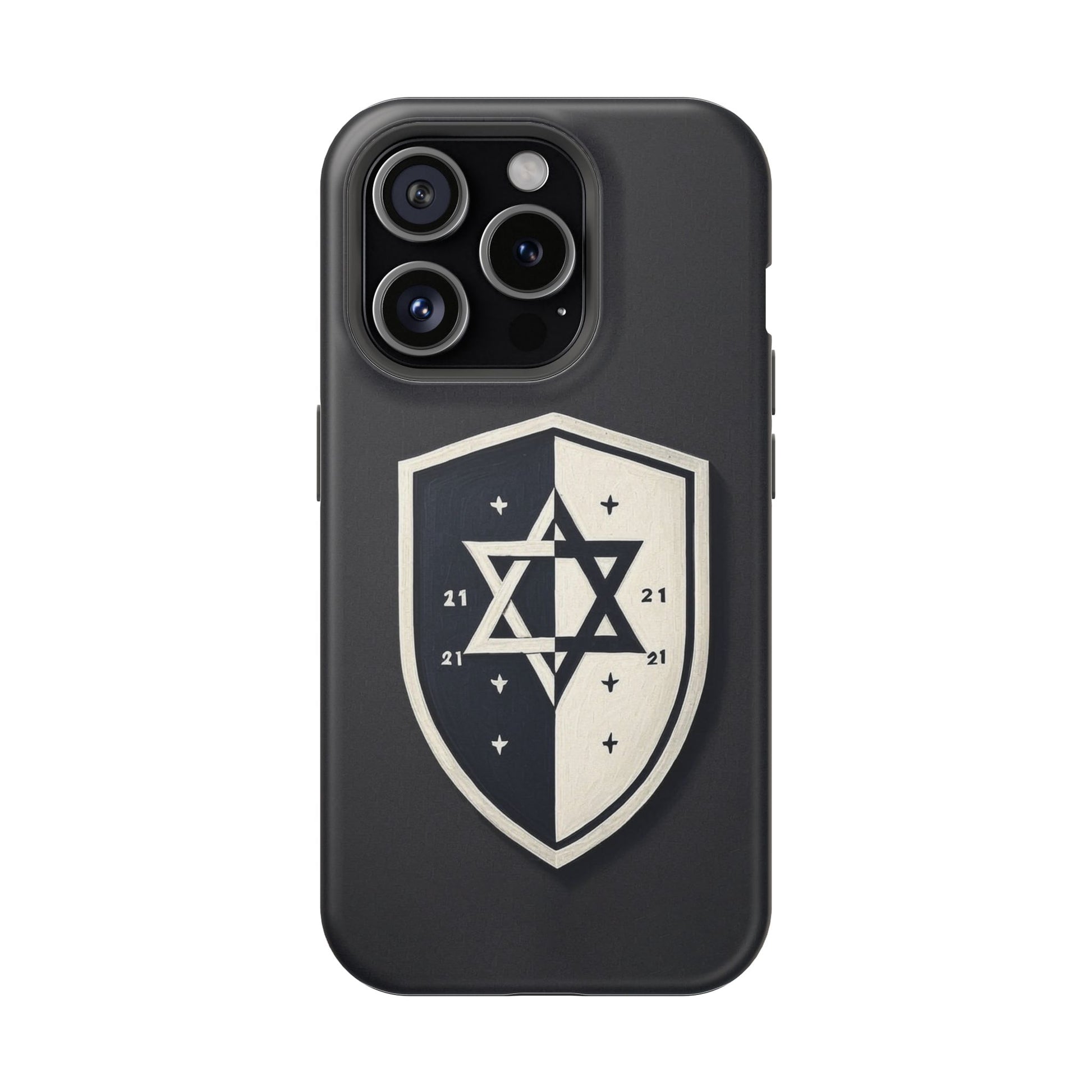 Black and White Shield Magnetic Tough Cases - American Zionist