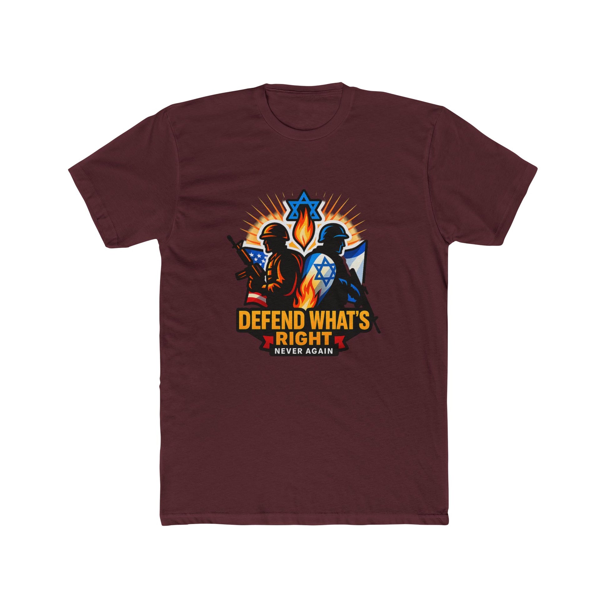 Defend Whats Right Unisex Cotton Crew Tee - American Zionist
