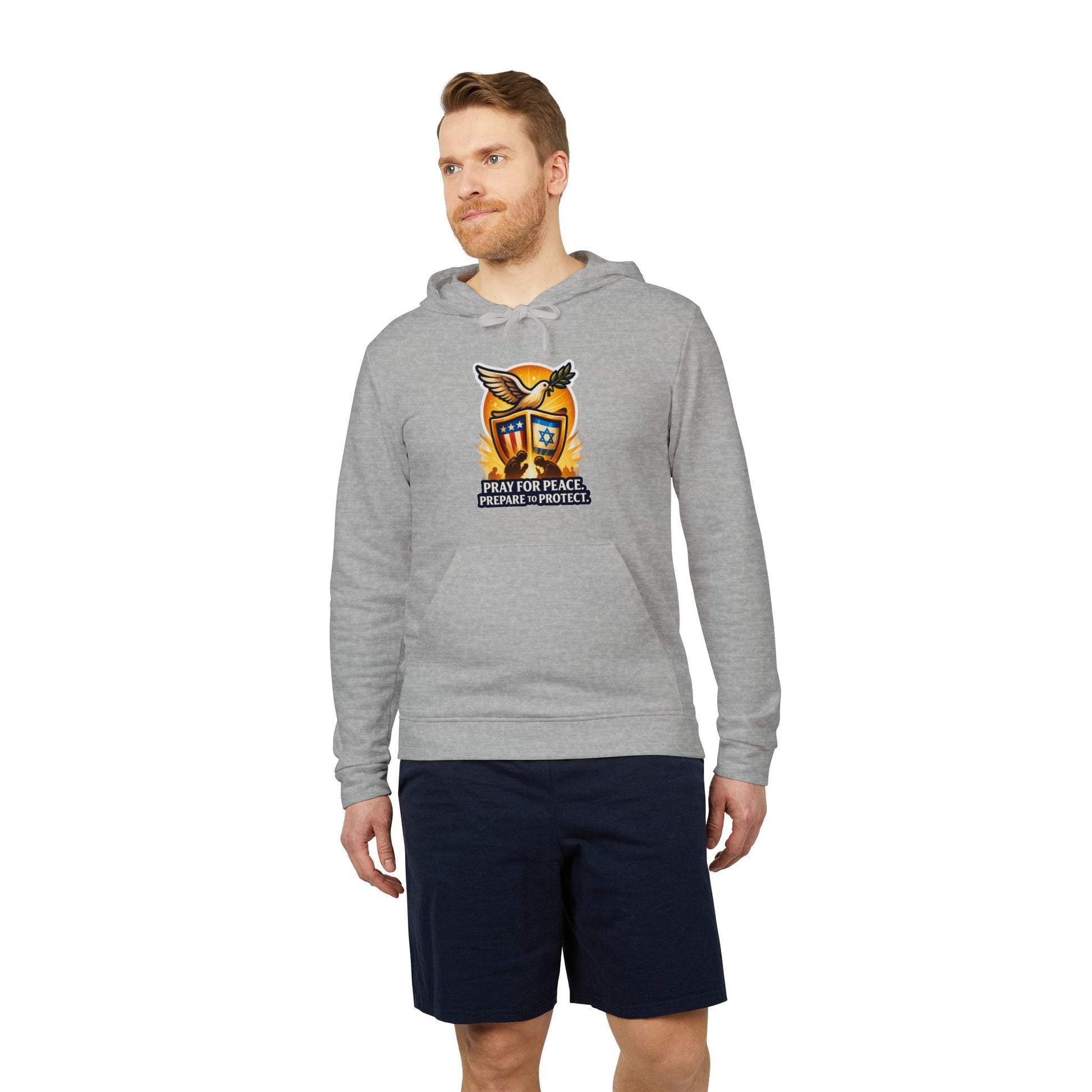 Pray For Peace adidas Unisex Fleece Hoodie - American Zionist