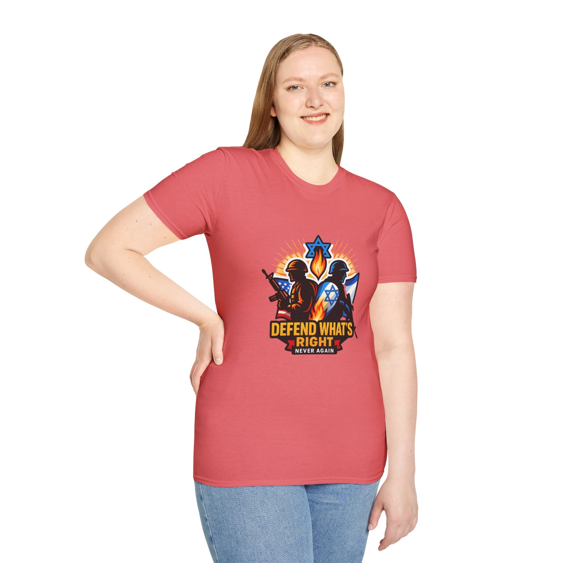 Defend What's Right Unisex Softstyle T-Shirt - American Zionist