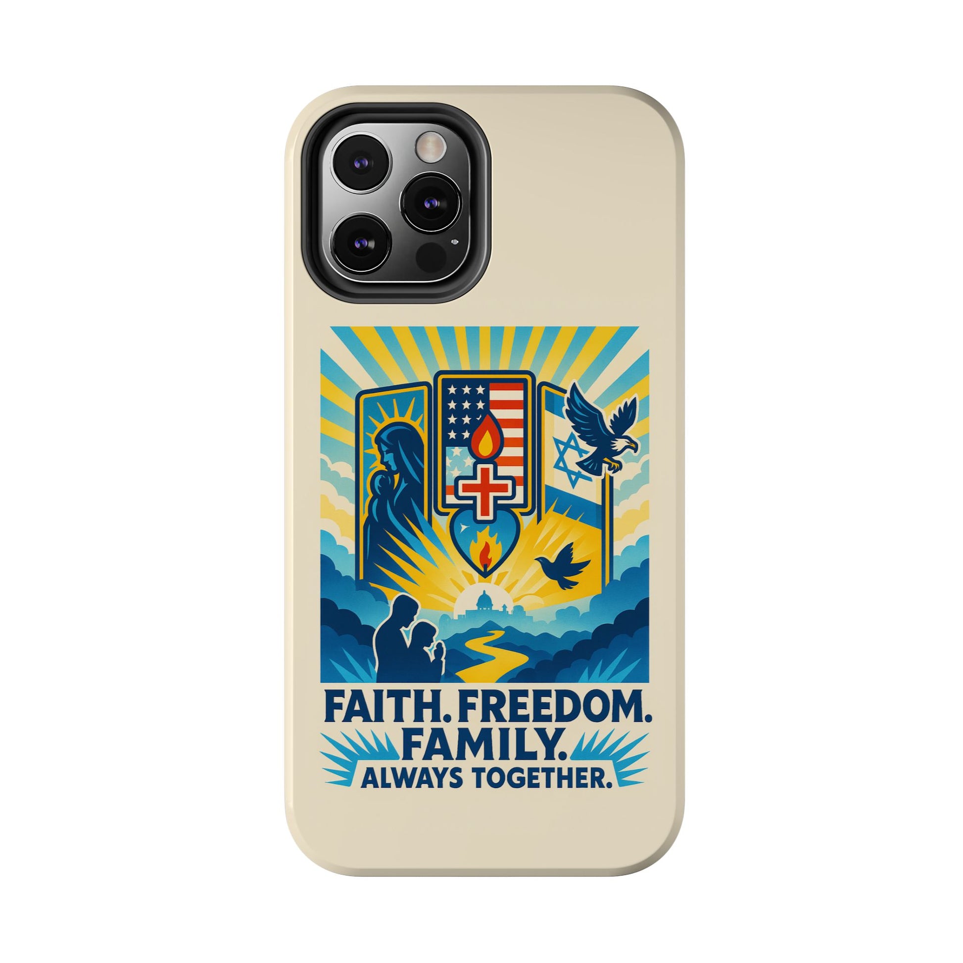 Faith Freedom Family Tough Phone Cases - American Zionist