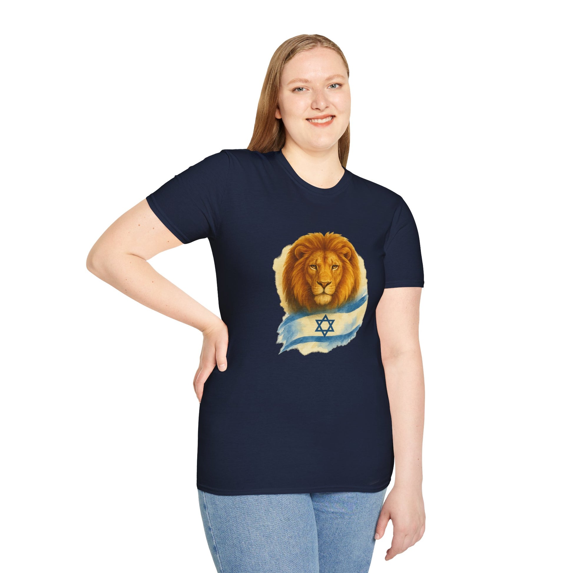 Lion Of Israel Unisex Softstyle T-Shirt - American Zionist