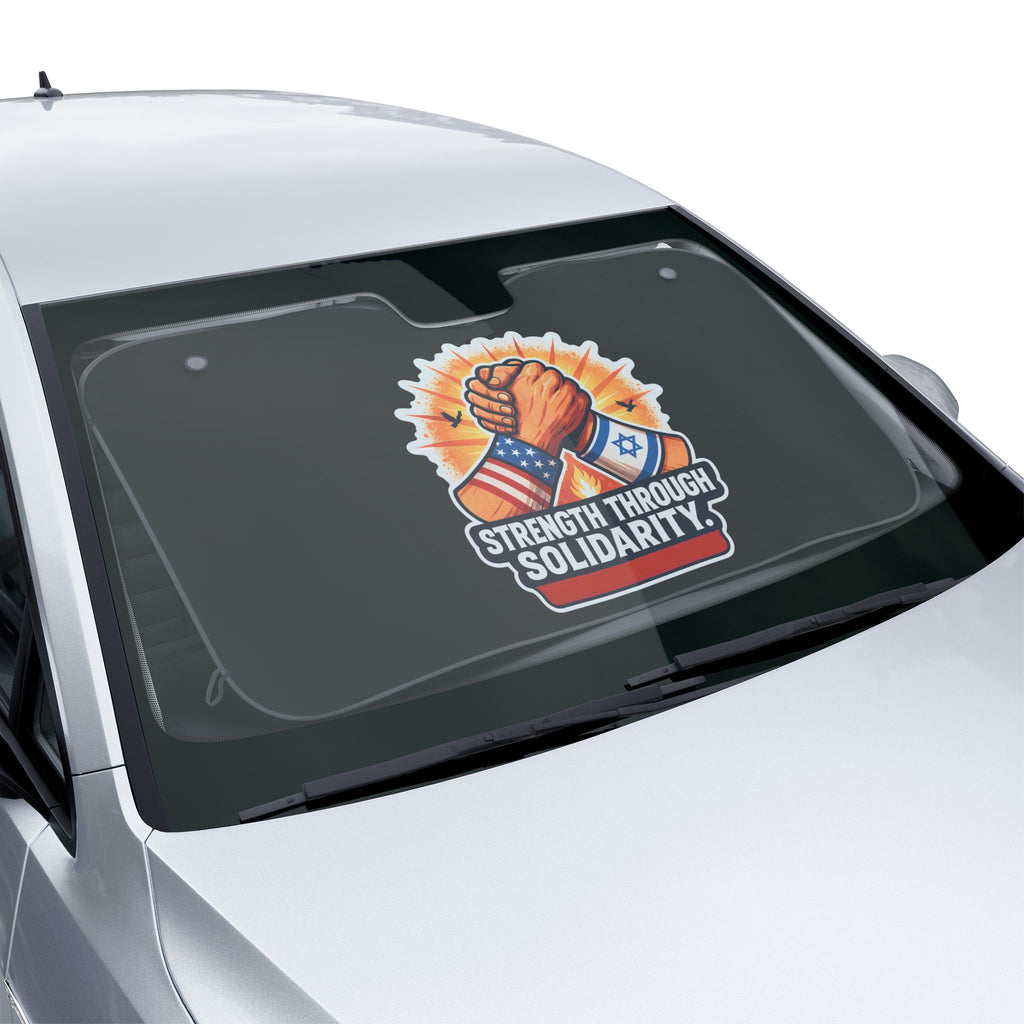 Strength Through Solidarity Car Sun Shades - American Zionist