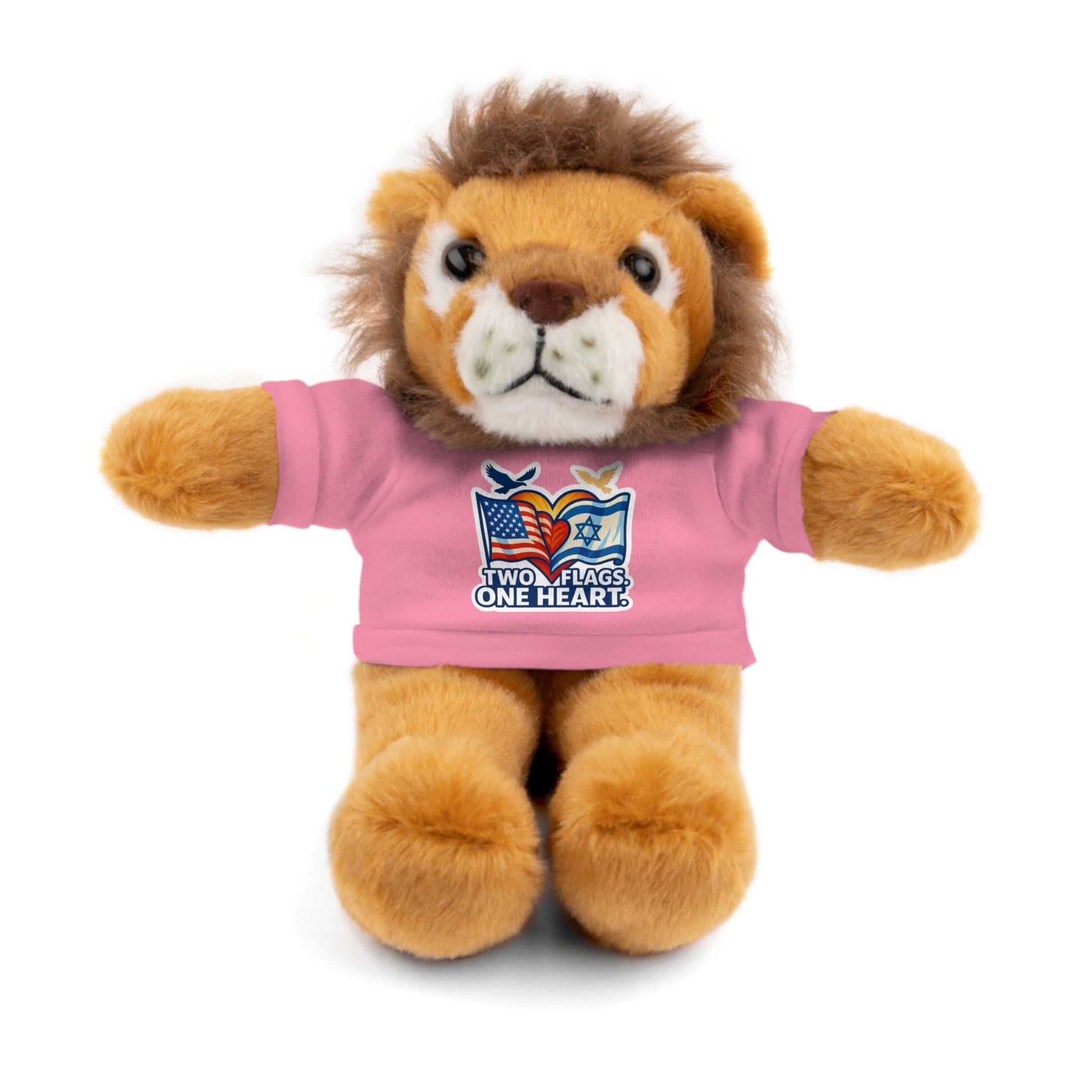 Two Flags. One Heart Stuffed Animals with Tee - American Zionist