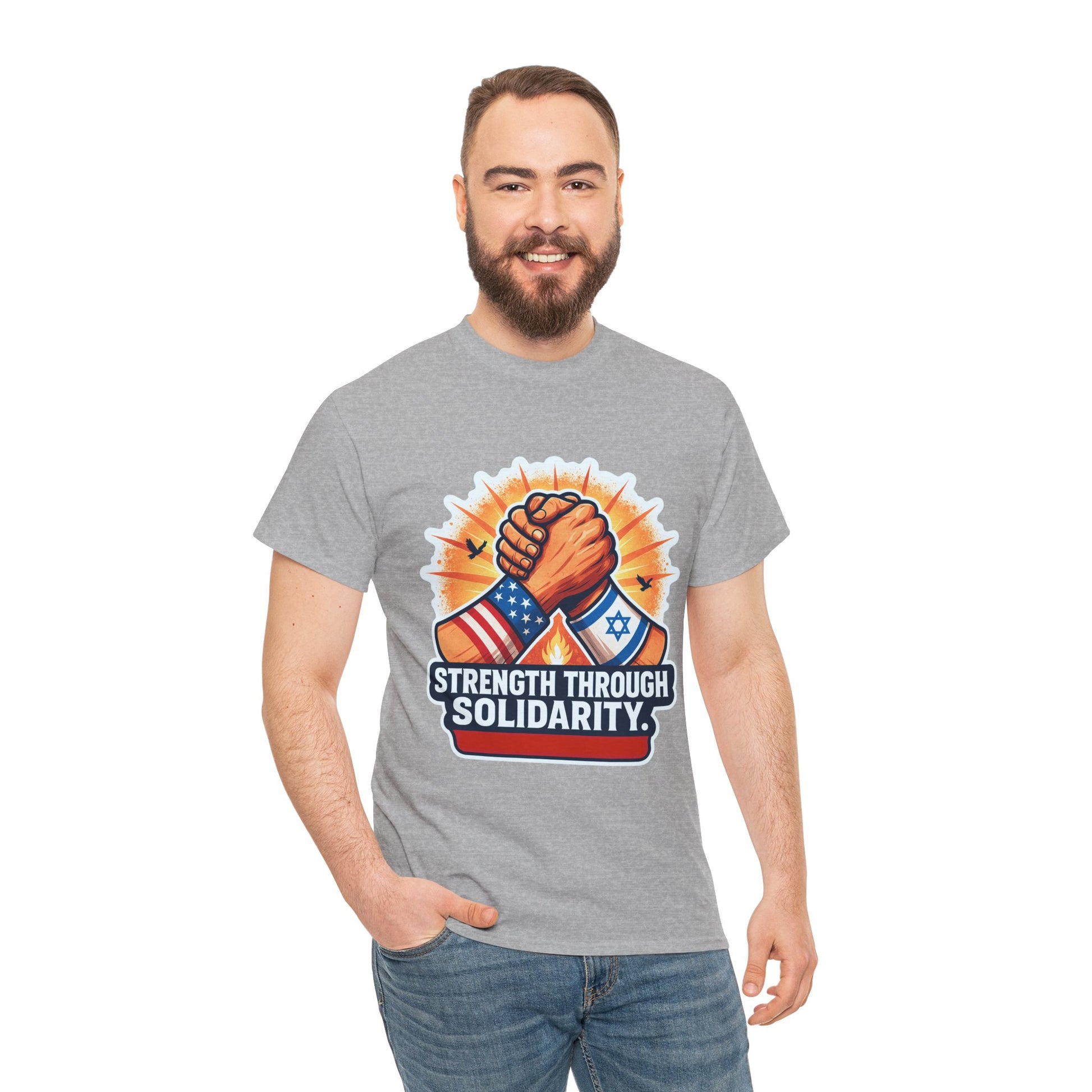 Strength Through Solidarity Unisex Heavy Cotton Tee - American Zionist