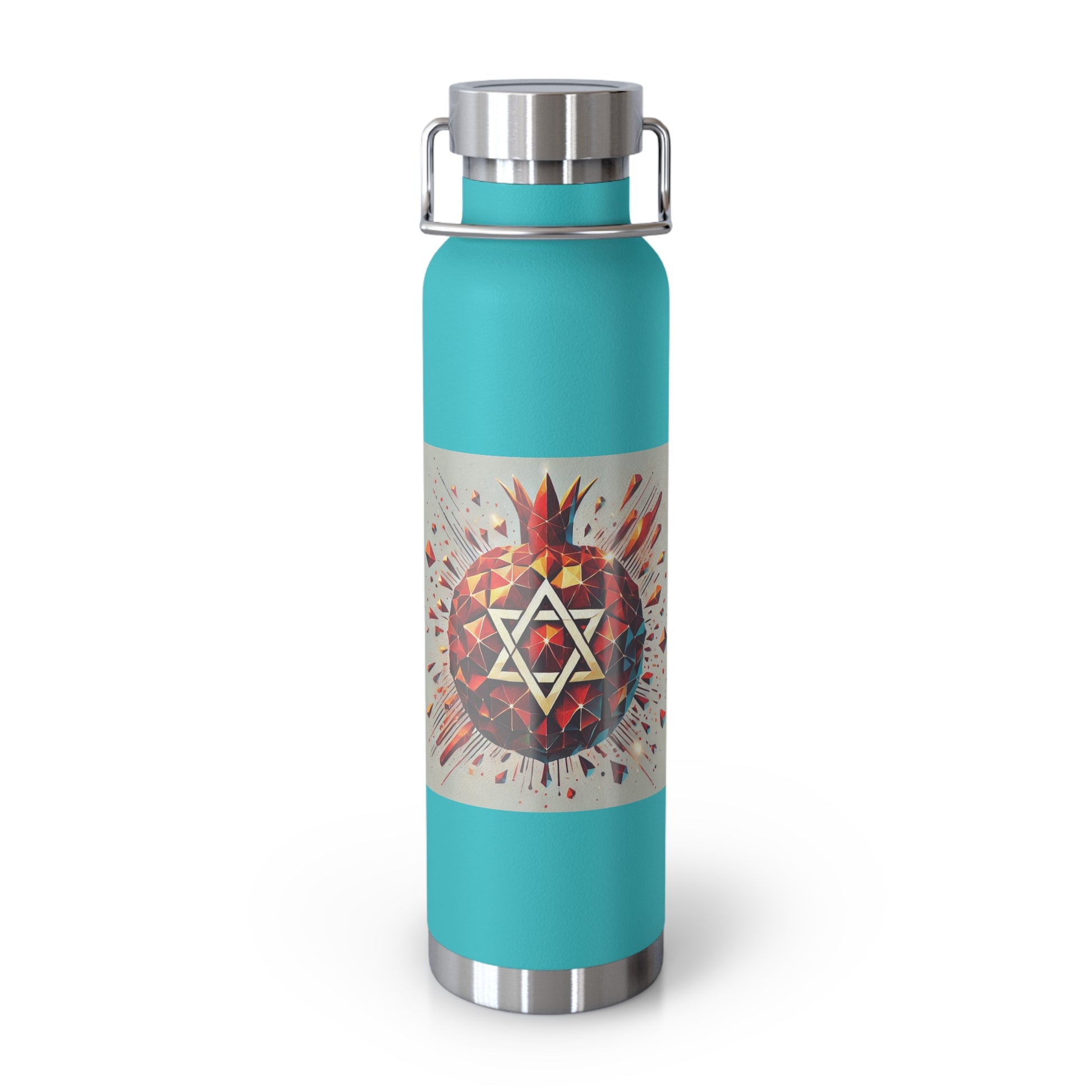 Pomegranate Star of David Copper Vacuum Insulated Bottle, 22oz - American Zionist