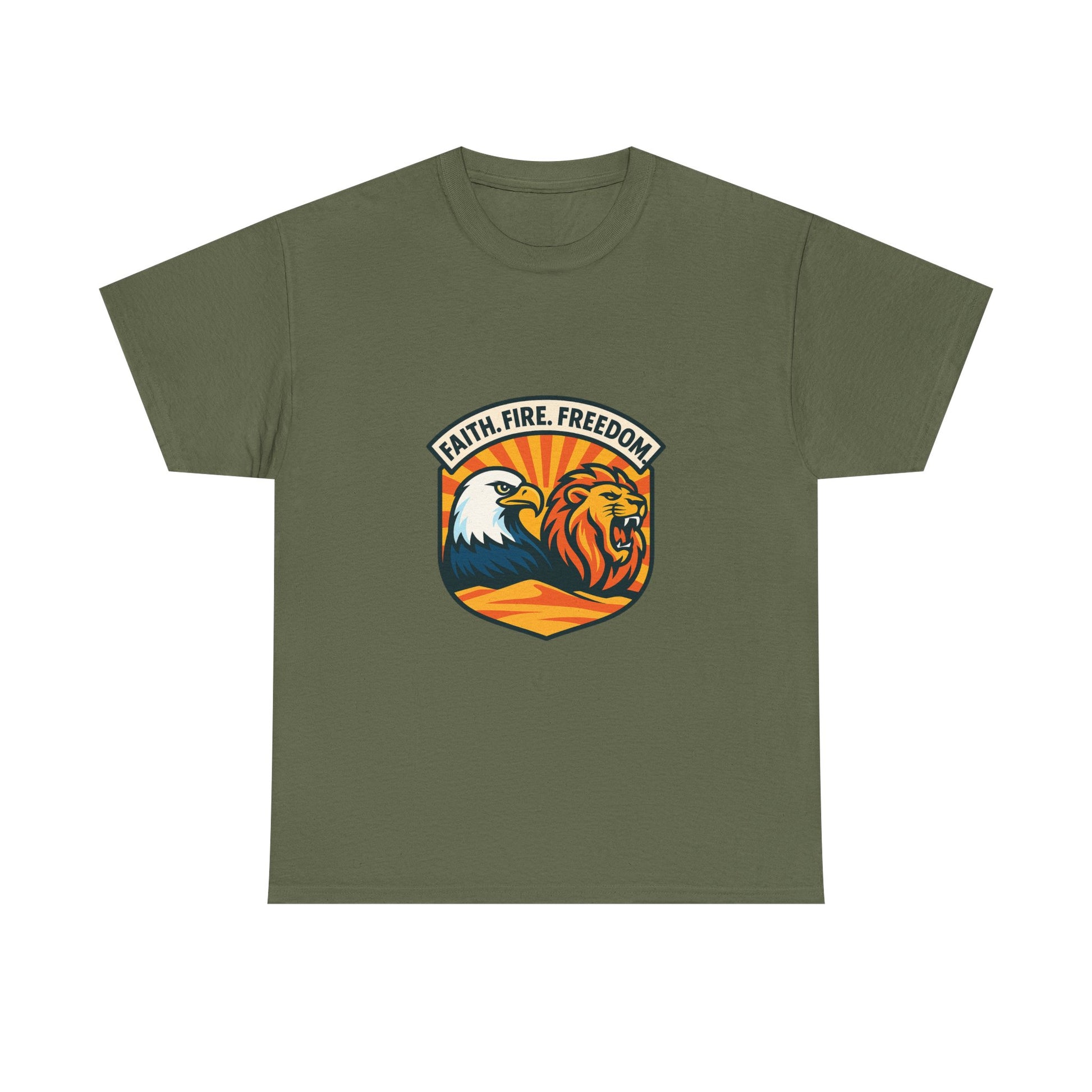 Lions Eagles Rise Unisex Heavy Cotton Tee - American Zionist