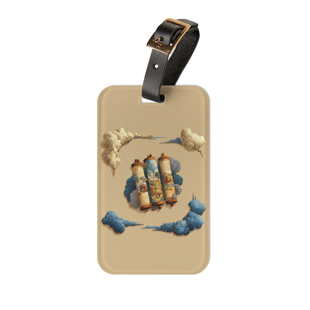 Cloudy Scroll of Moses Vertical Luggage Tag - American Zionist