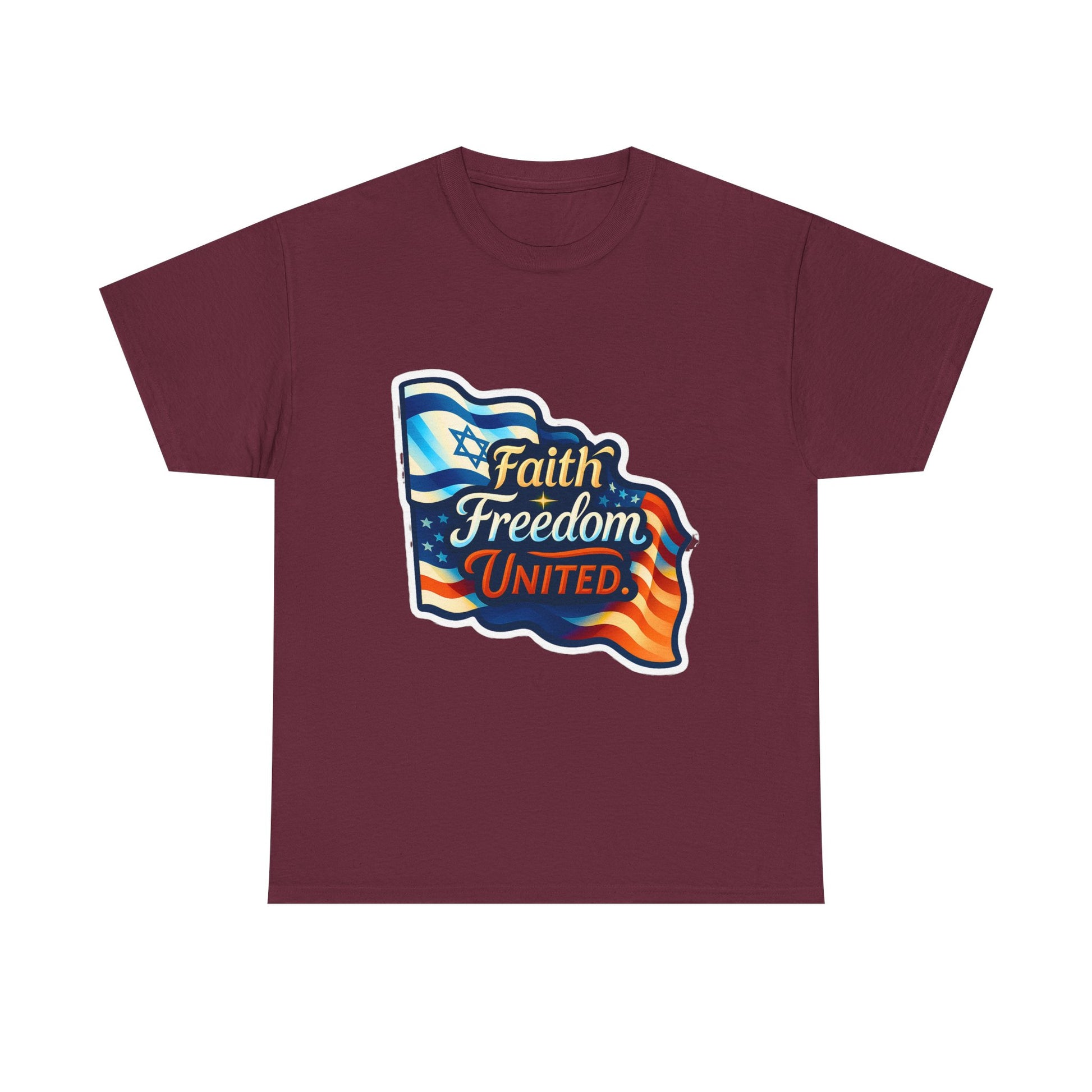Faith Freedom United Unisex Heavy Cotton Tee - American Zionist