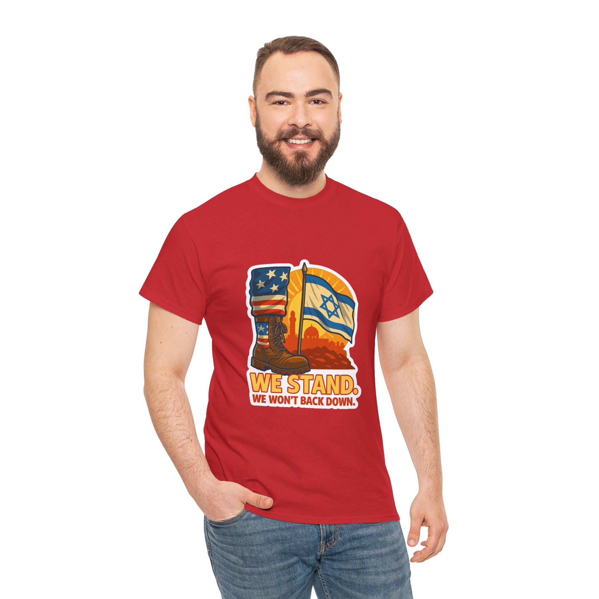 We Stand Unisex Heavy Cotton Tee - American Zionist
