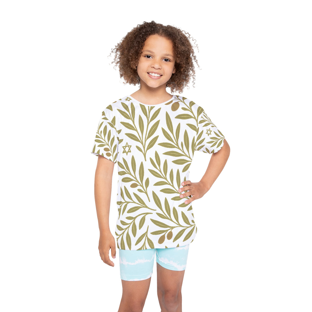 Olive Bloom Kids Sports Jersey (AOP) - American Zionist